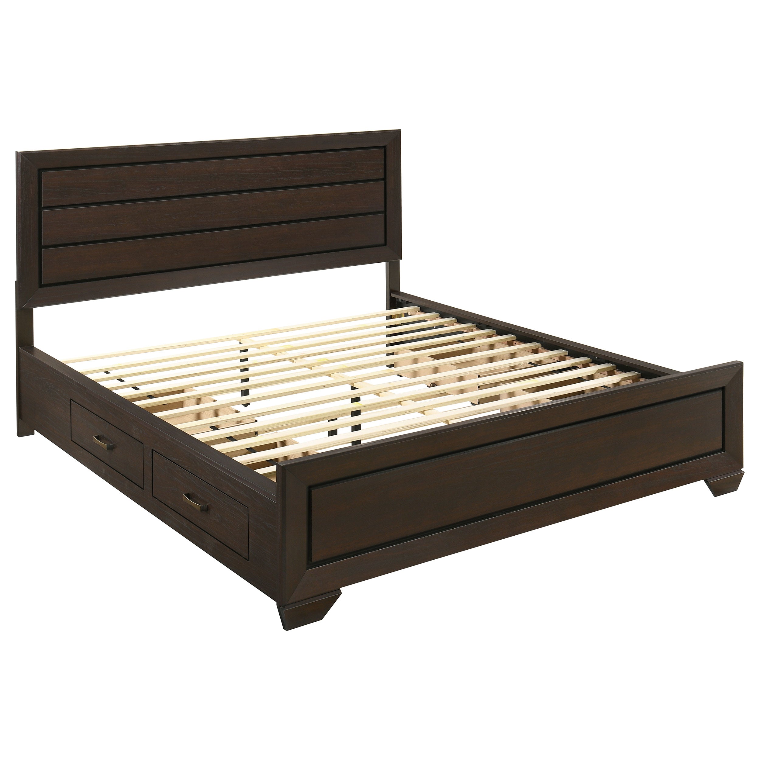 Kauffman Wood Panel Bed Dark Cocoa