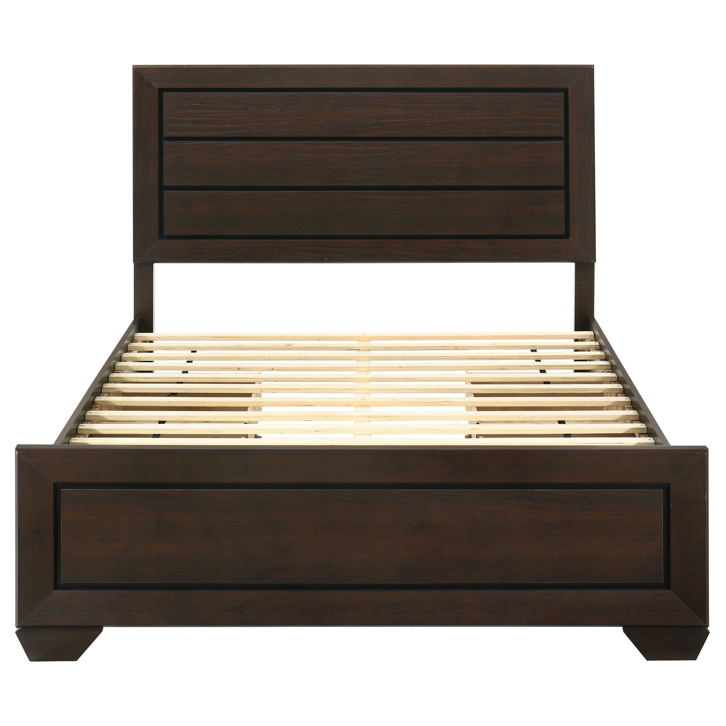 Kauffman Wood Panel Bed Dark Cocoa