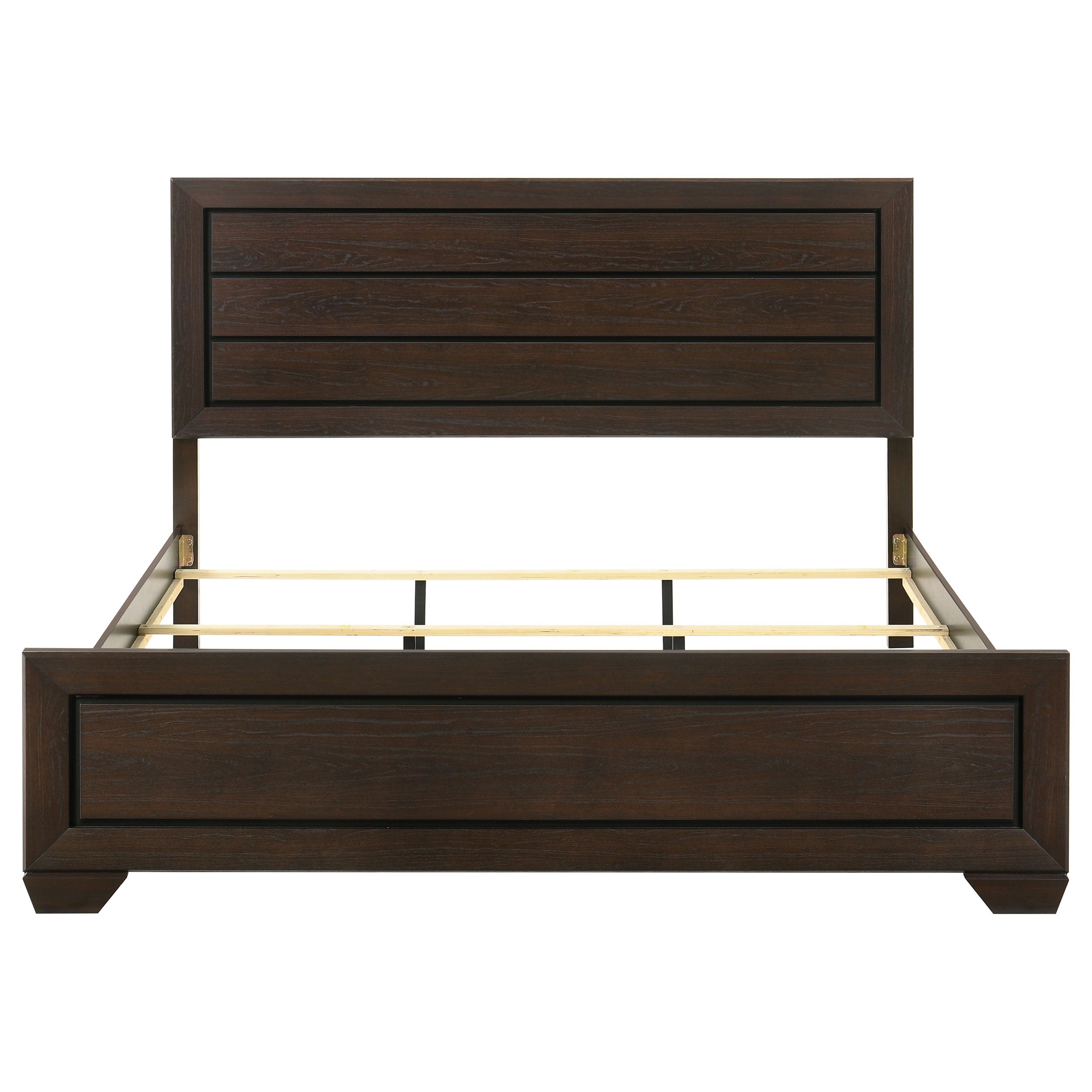 Kauffman Wood Panel Bed Dark Cocoa