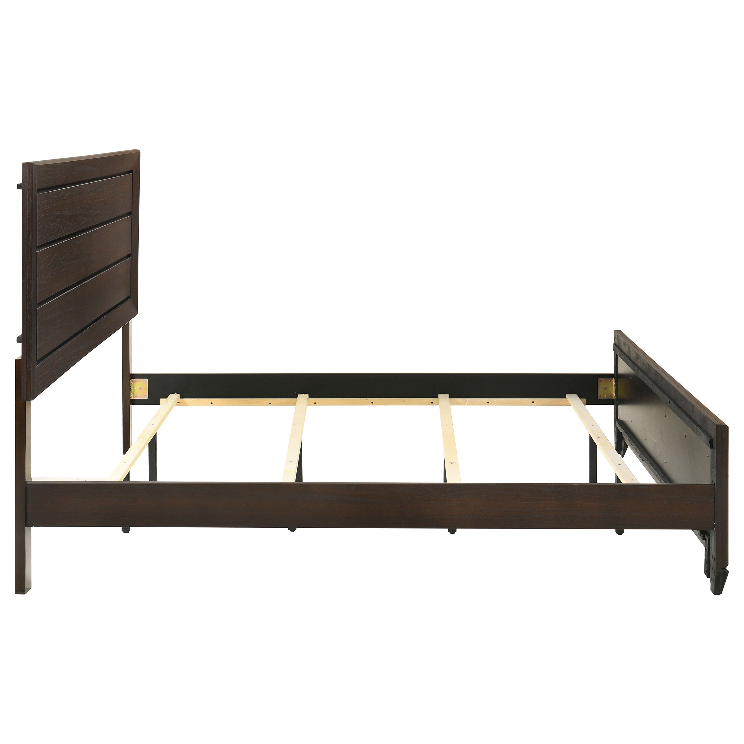 Kauffman Wood Panel Bed Dark Cocoa