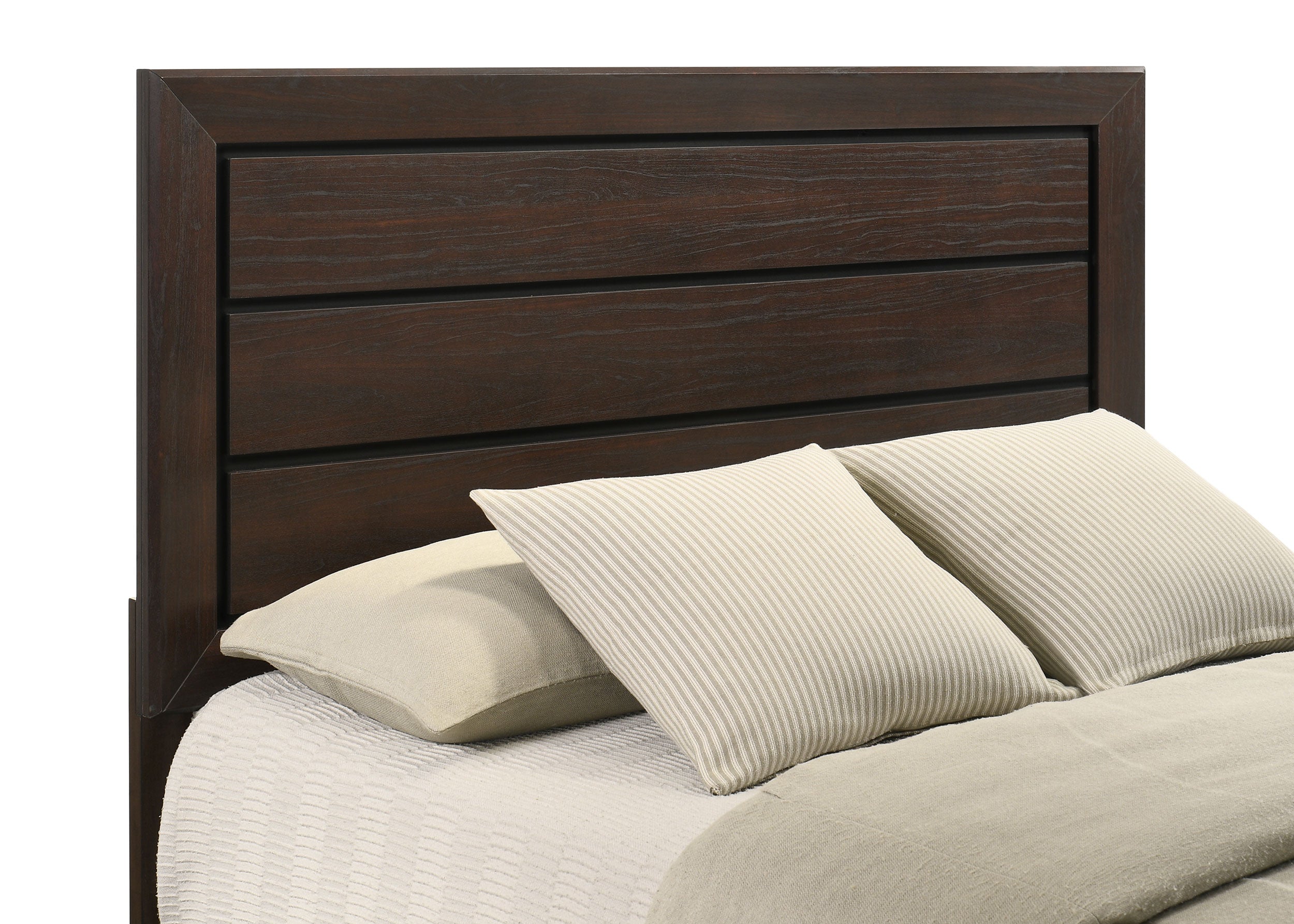 Kauffman Wood Panel Bed Dark Cocoa