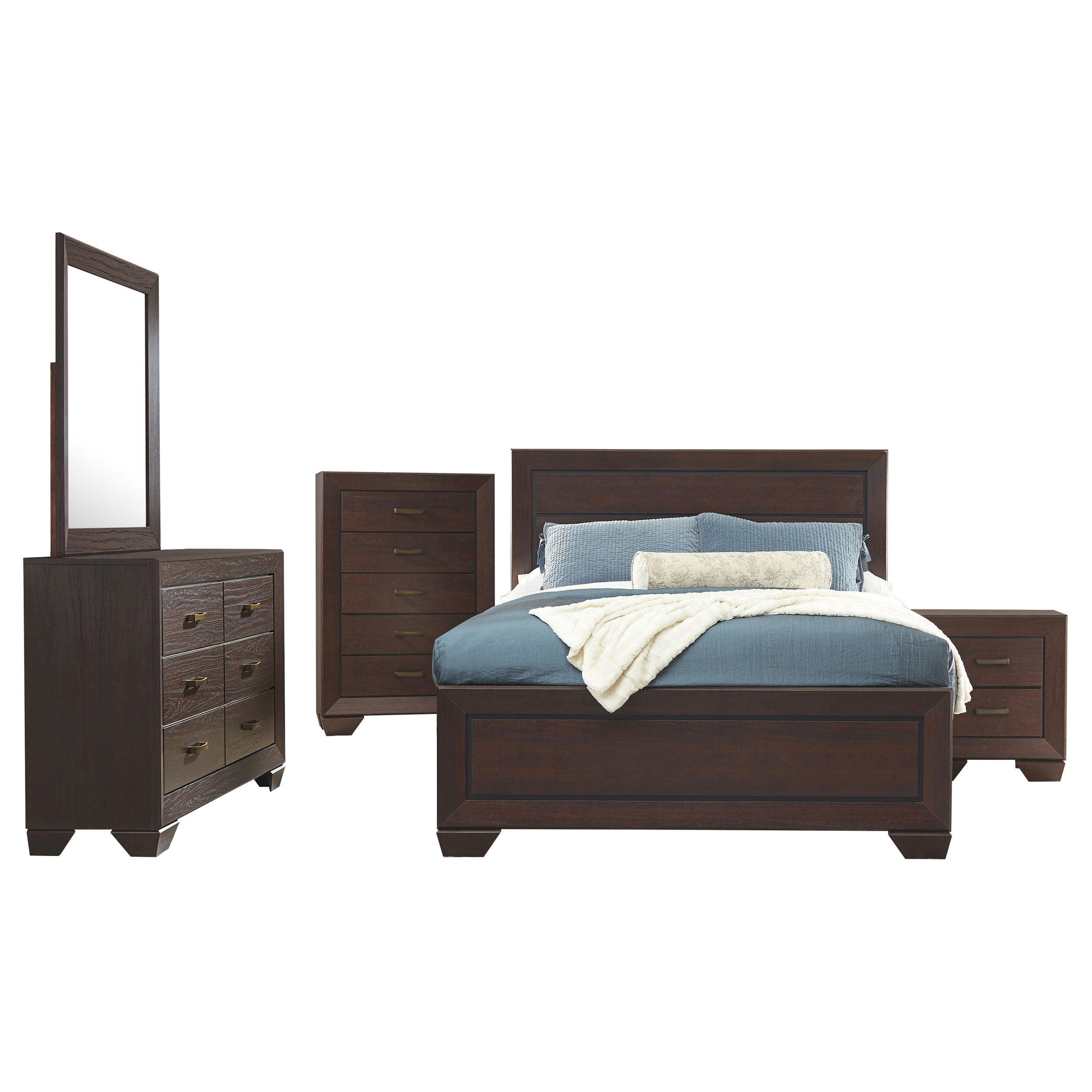 Kauffman Bedroom Set Dark Cocoa