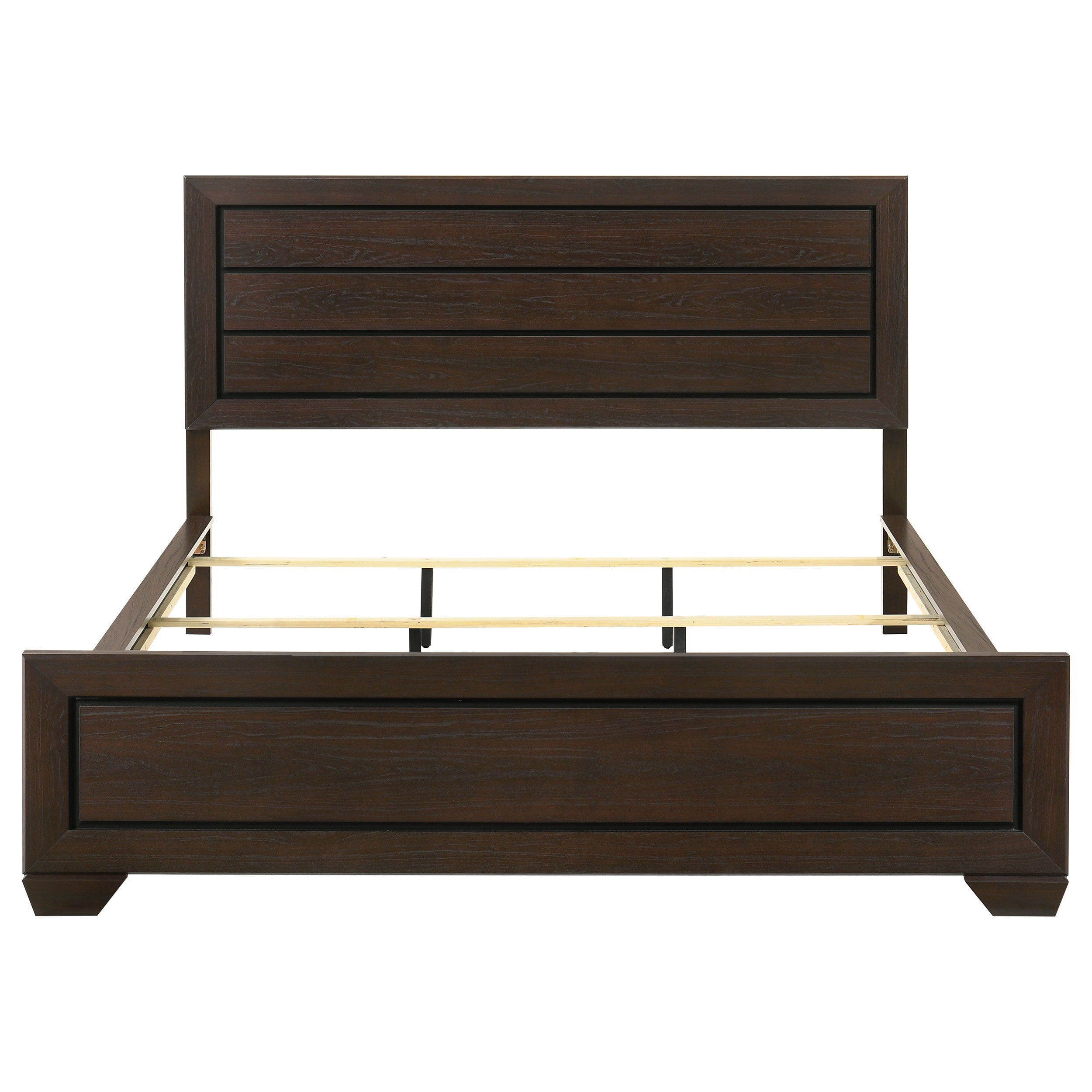 Kauffman Wood Panel Bed Dark Cocoa