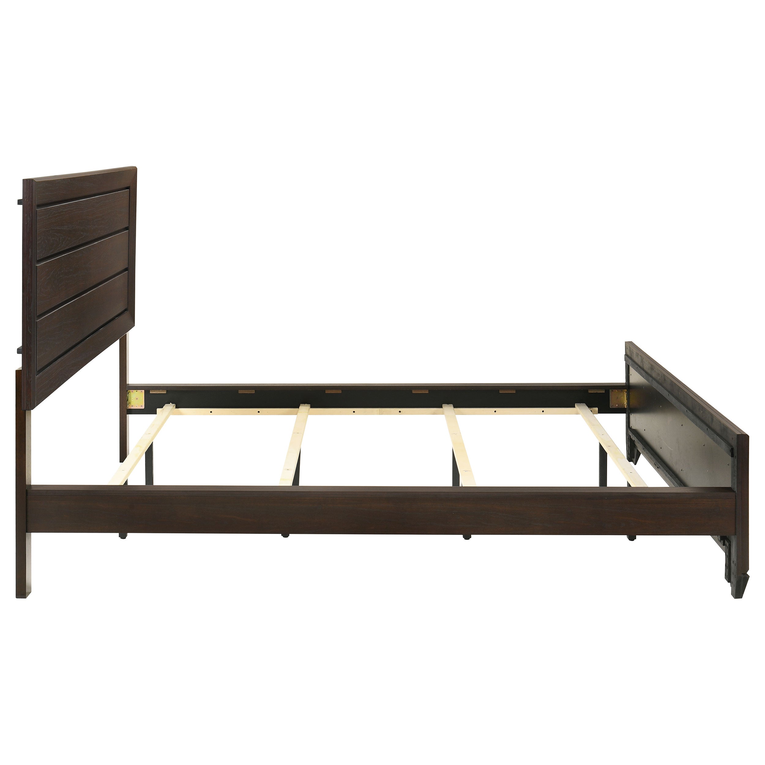 Kauffman Wood Panel Bed Dark Cocoa