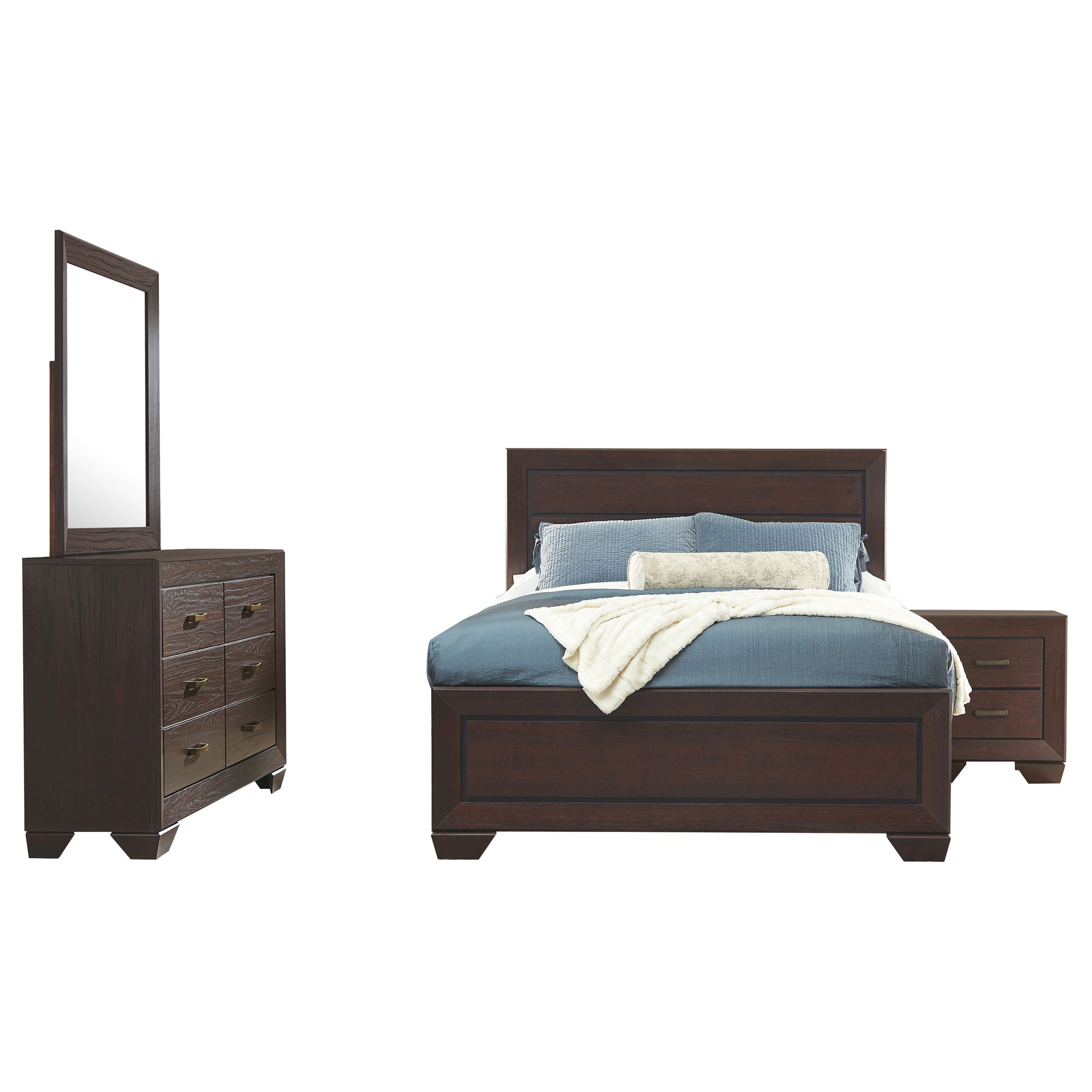 Kauffman Bedroom Set Dark Cocoa
