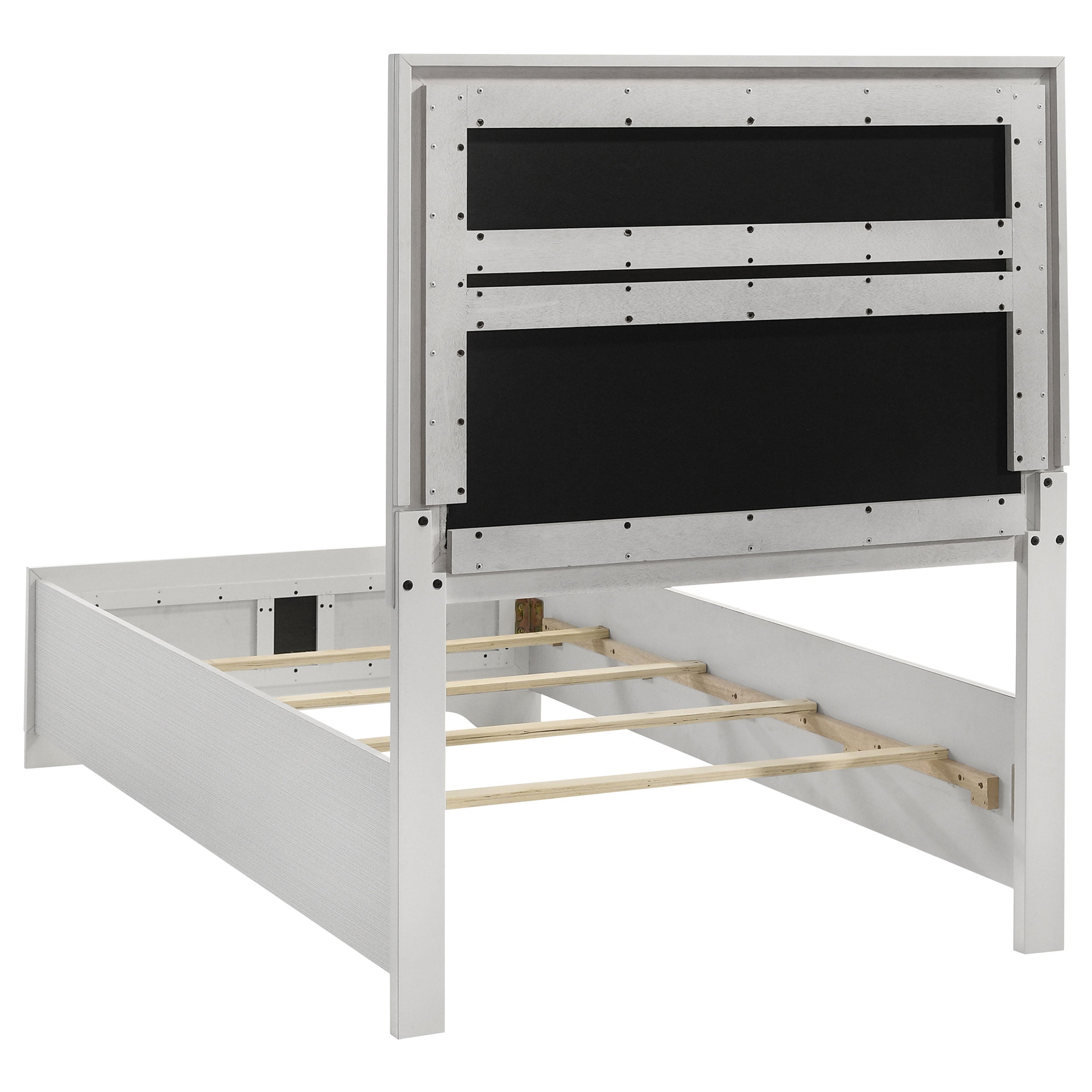 Miranda 51-inch Wood Storage Panel Bed Black