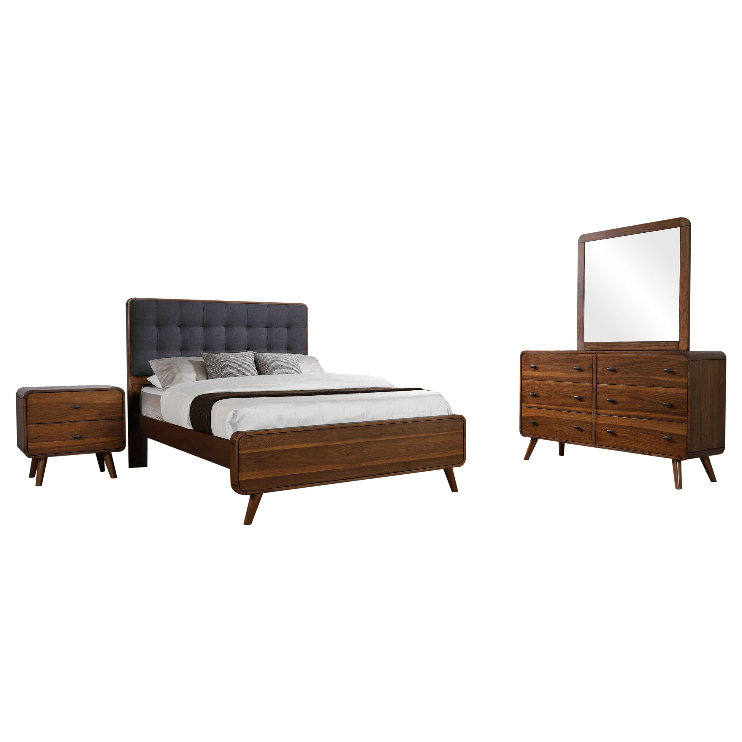 Robyn Bedroom Set Dark Walnut