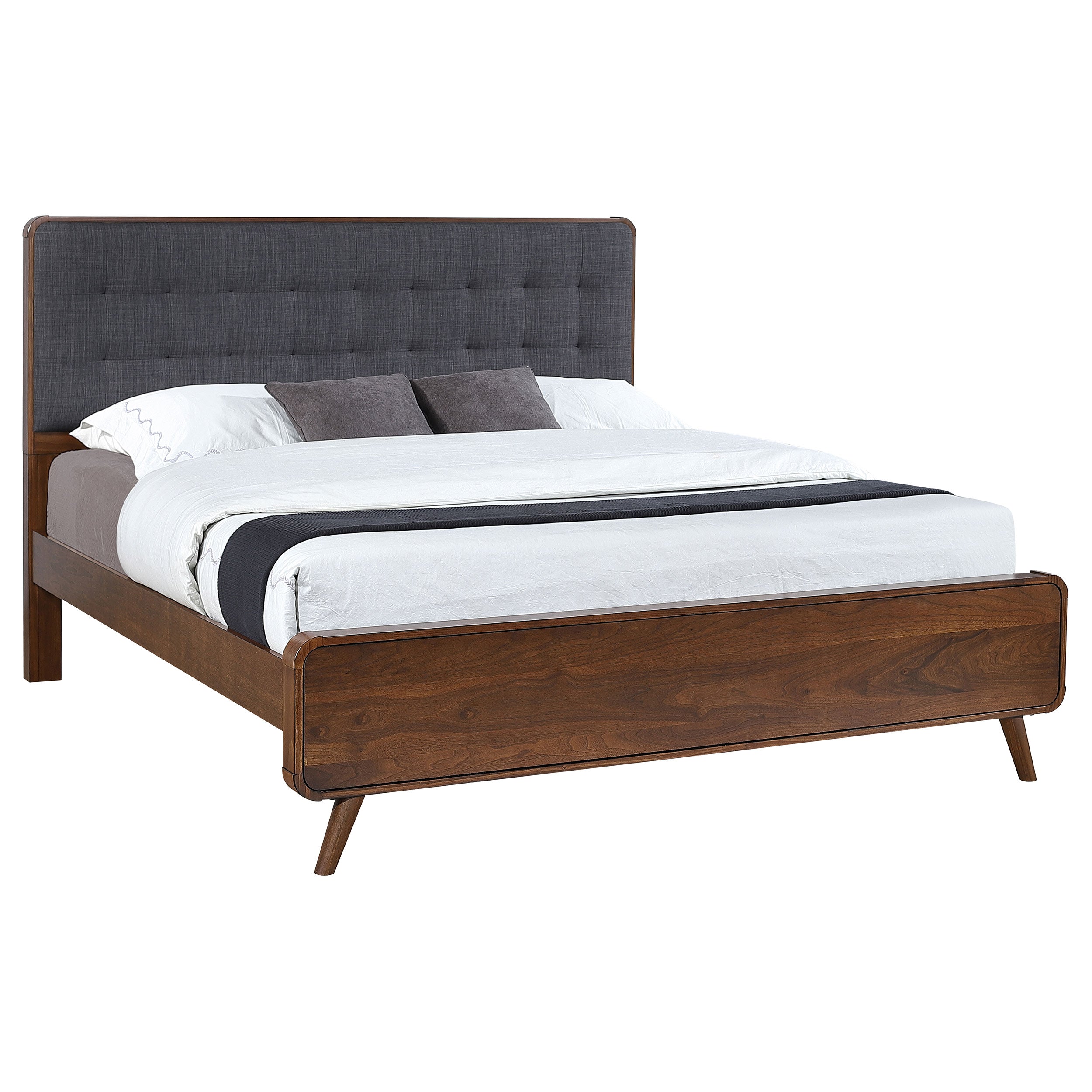 Robyn Wood Platform Bed Dark Walnut