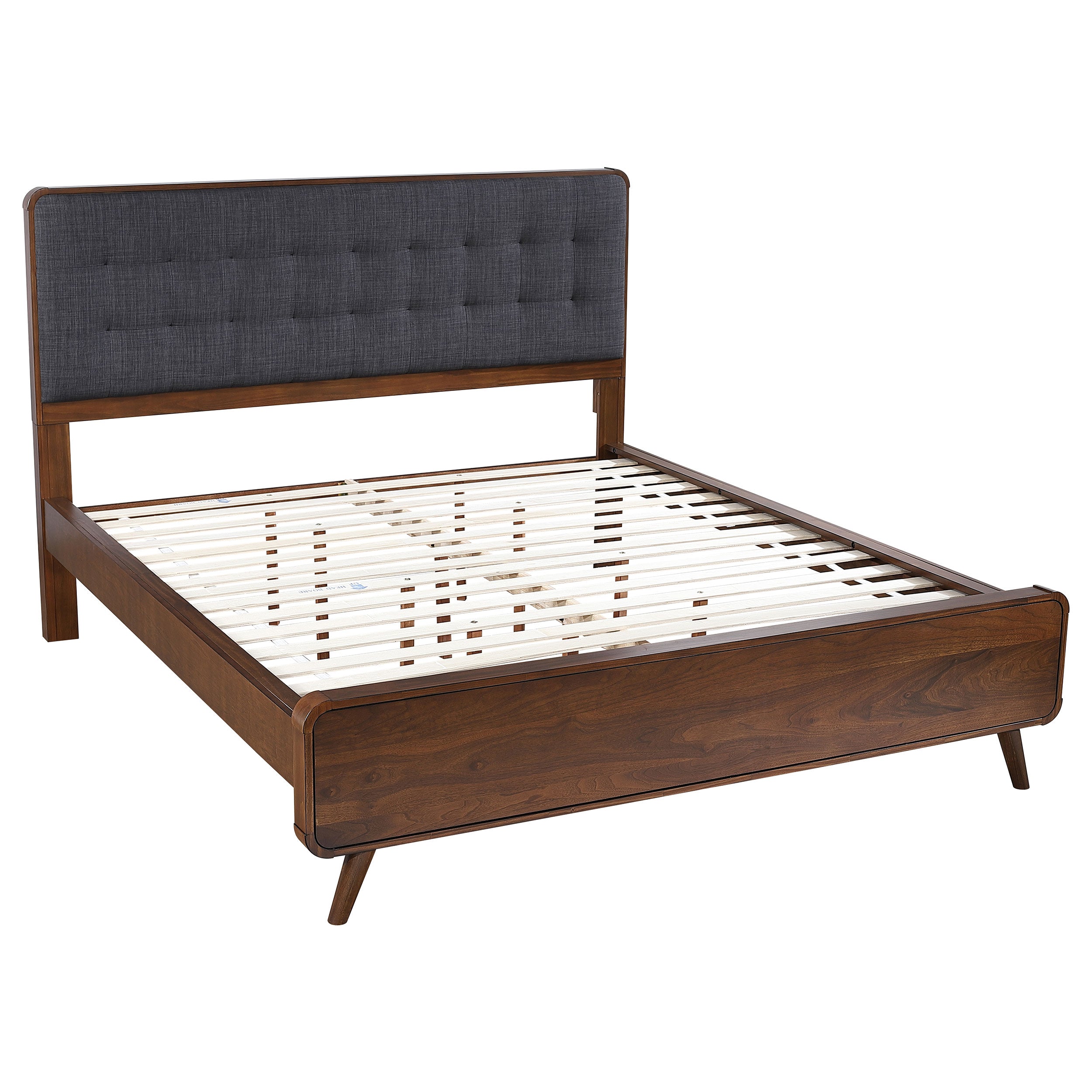 Robyn Wood Platform Bed Dark Walnut