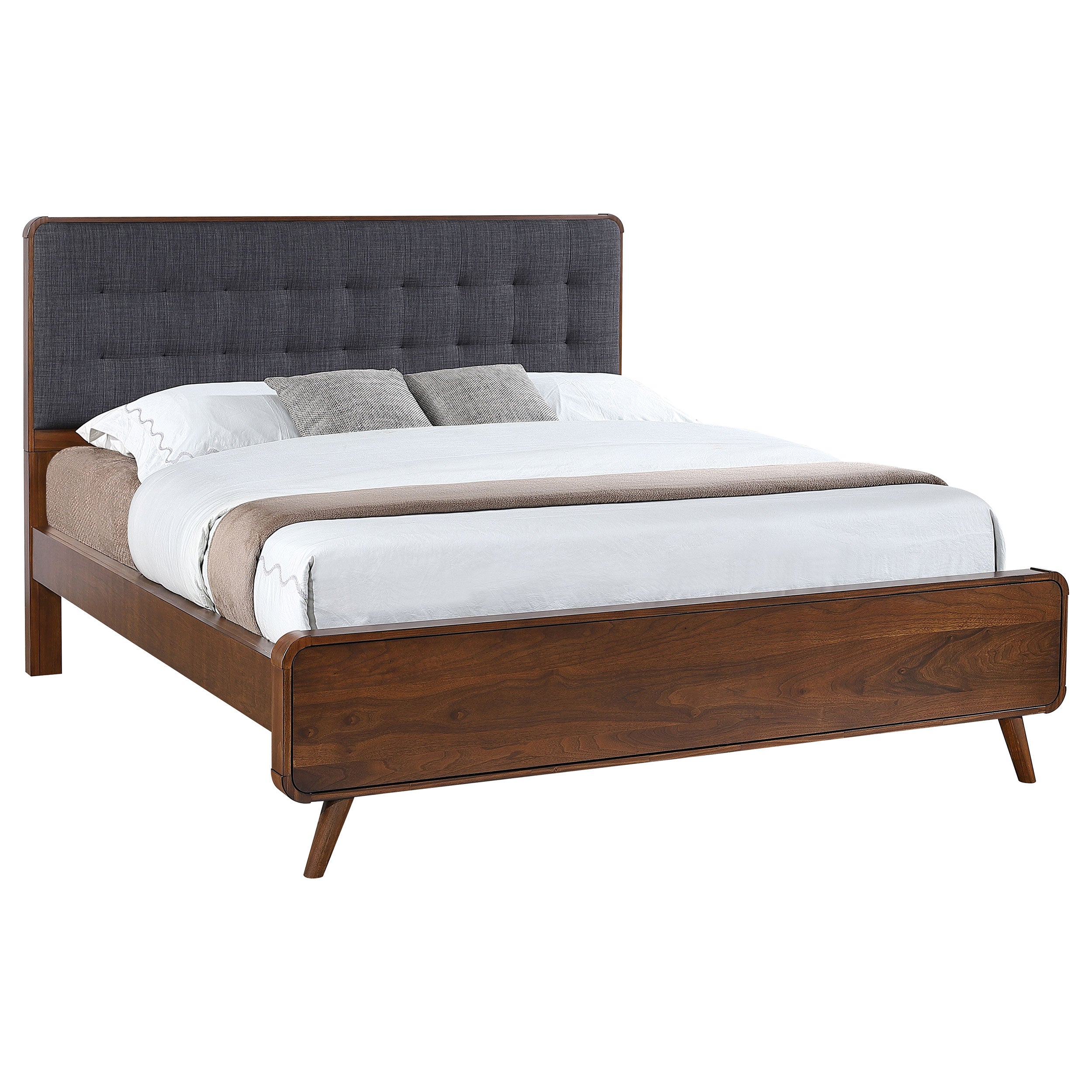 Robyn Wood Platform Bed Dark Walnut