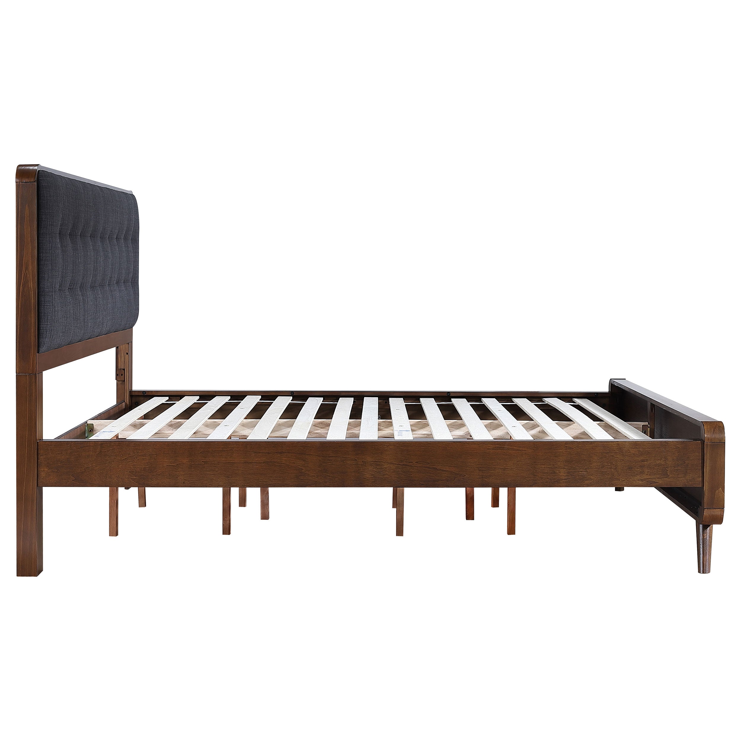 Robyn Wood Platform Bed Dark Walnut