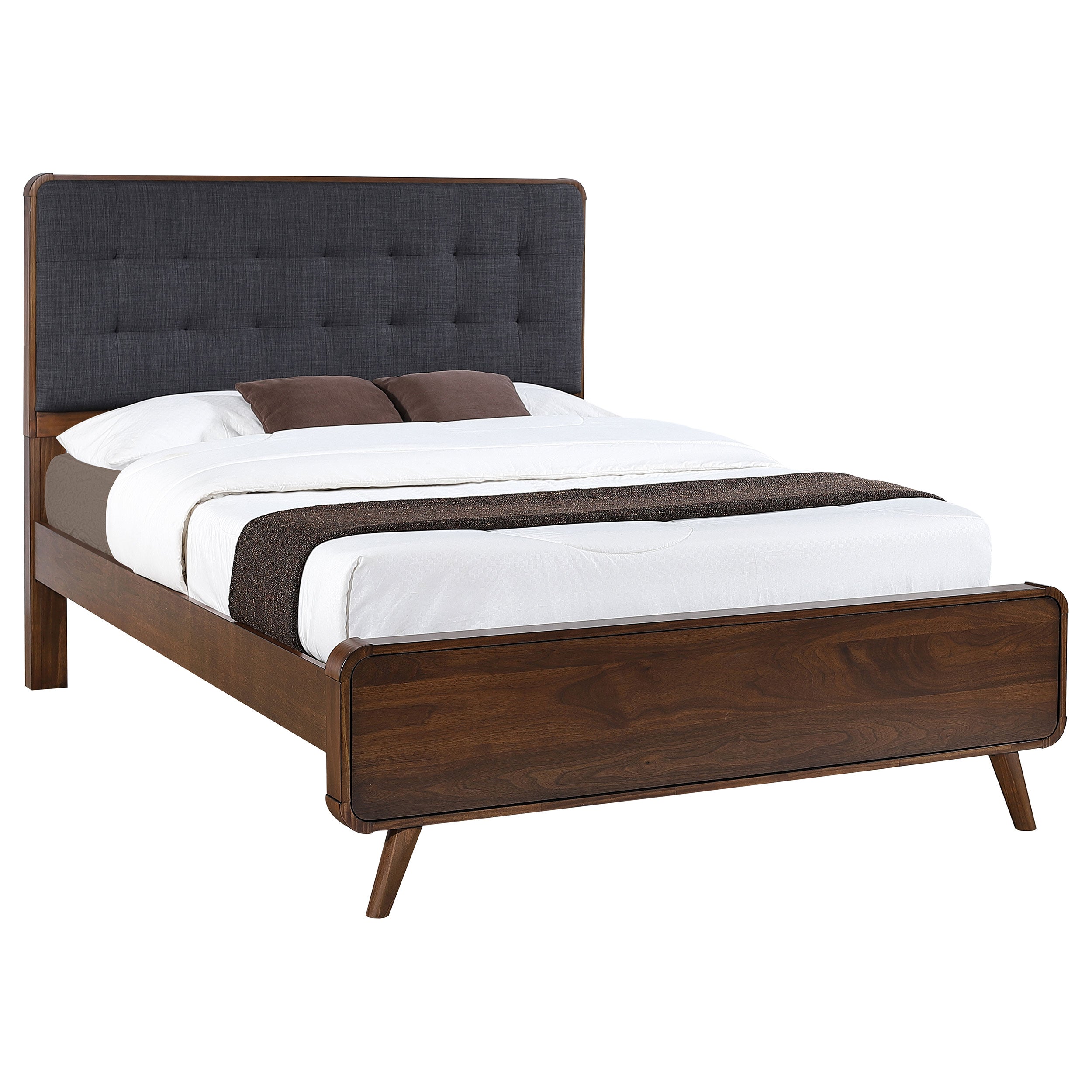 Robyn Wood Platform Bed Dark Walnut