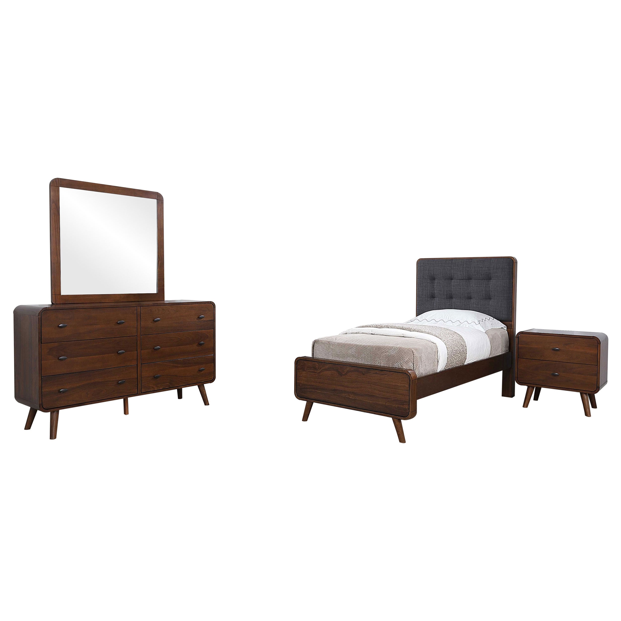 Robyn Bedroom Set Dark Walnut