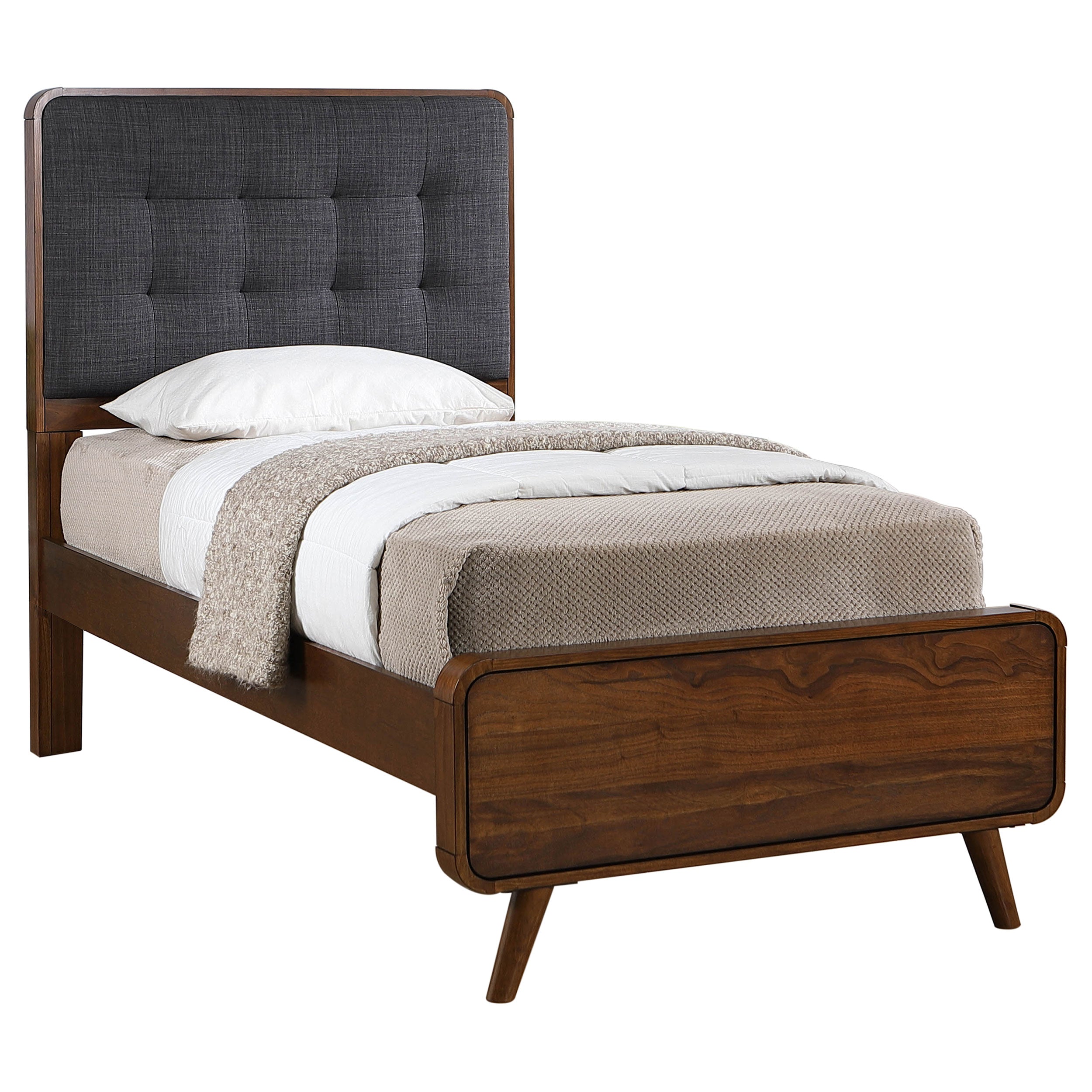 Robyn Wood Platform Bed Dark Walnut