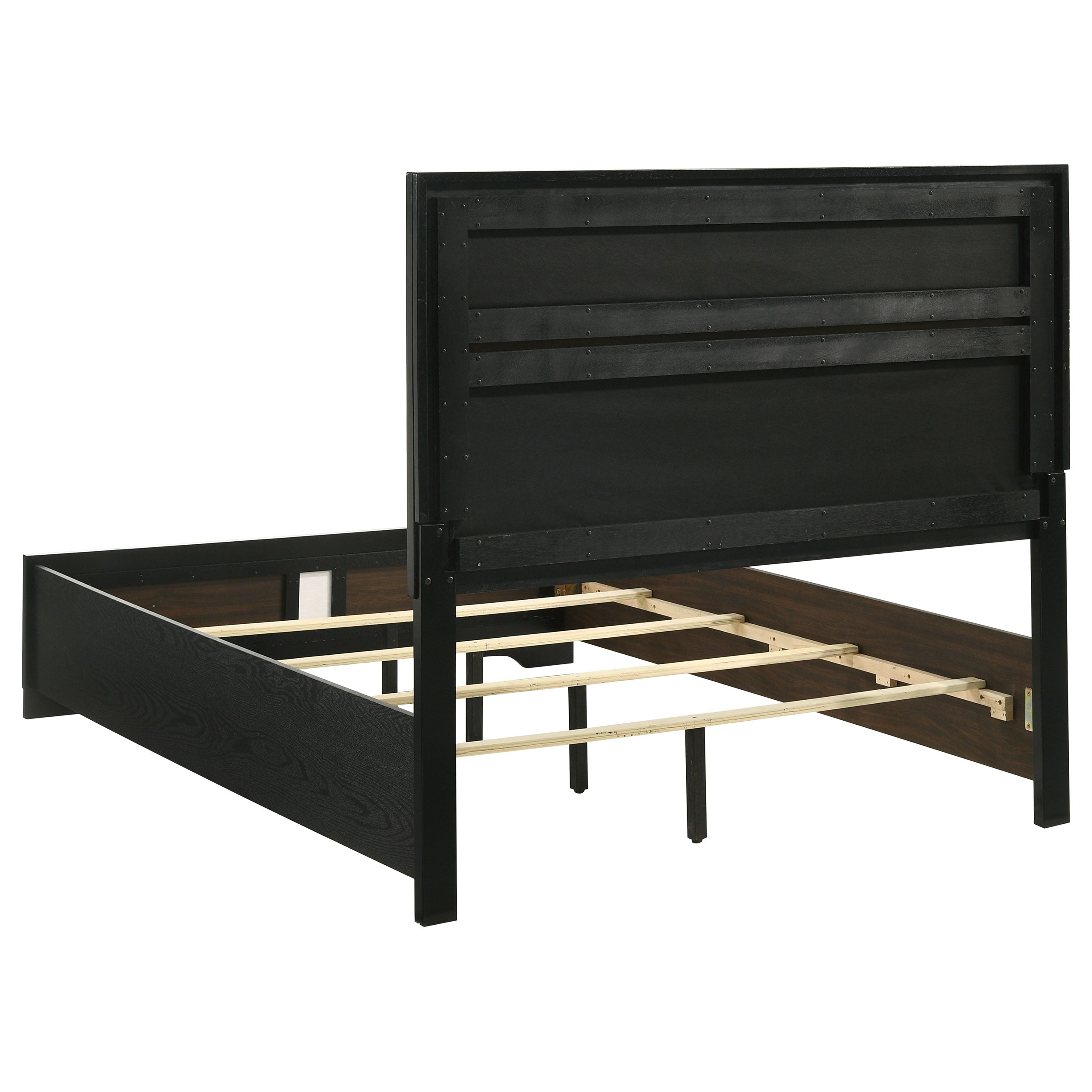 Miranda 51-inch Wood Storage Panel Bed Black