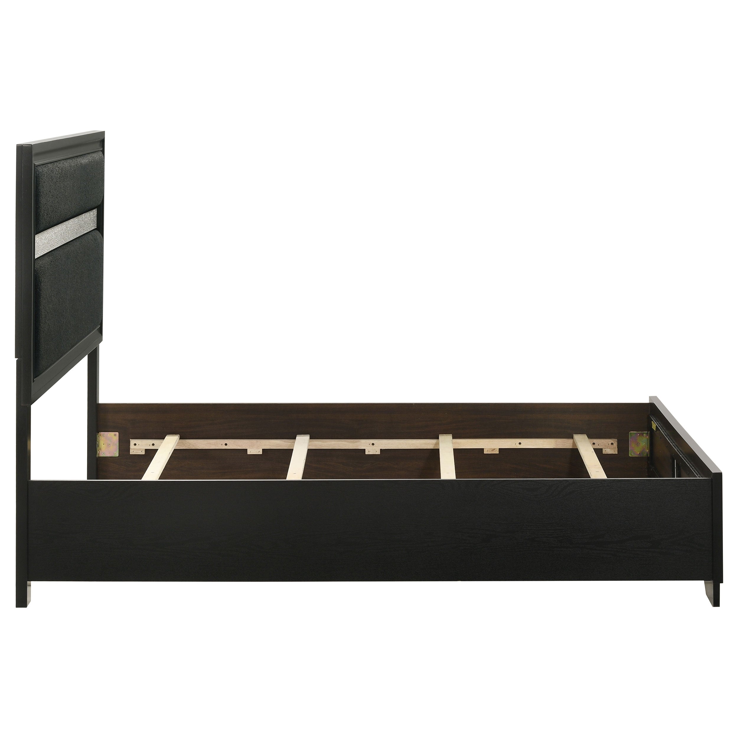 Miranda 51-inch Wood Storage Panel Bed Black
