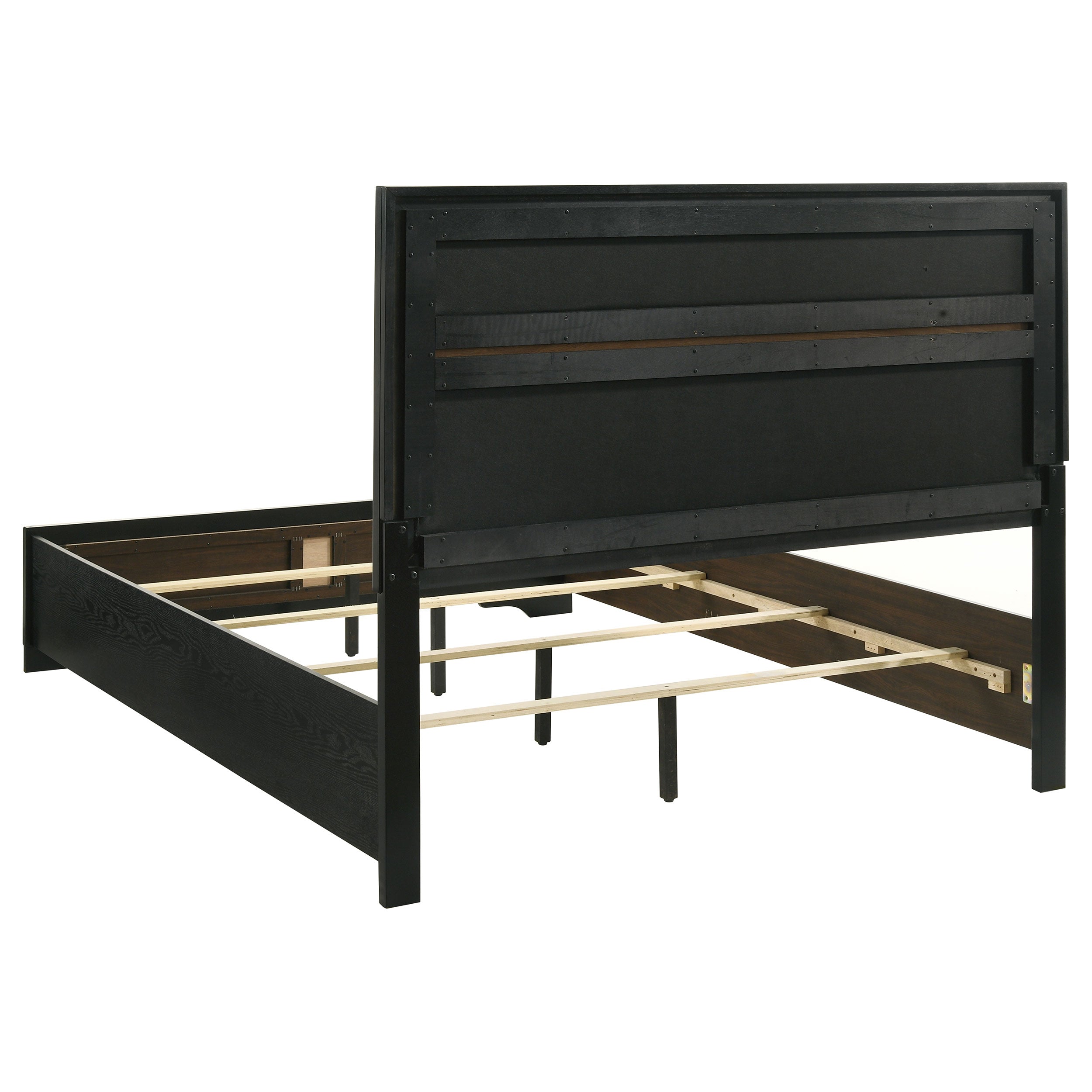 Miranda 51-inch Wood Storage Panel Bed Black