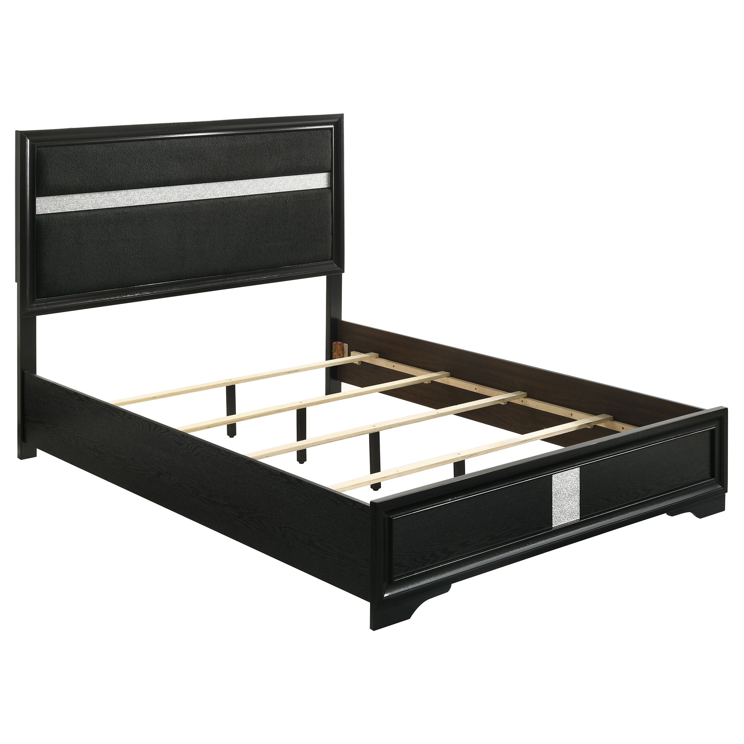 Miranda 51-inch Wood Storage Panel Bed Black