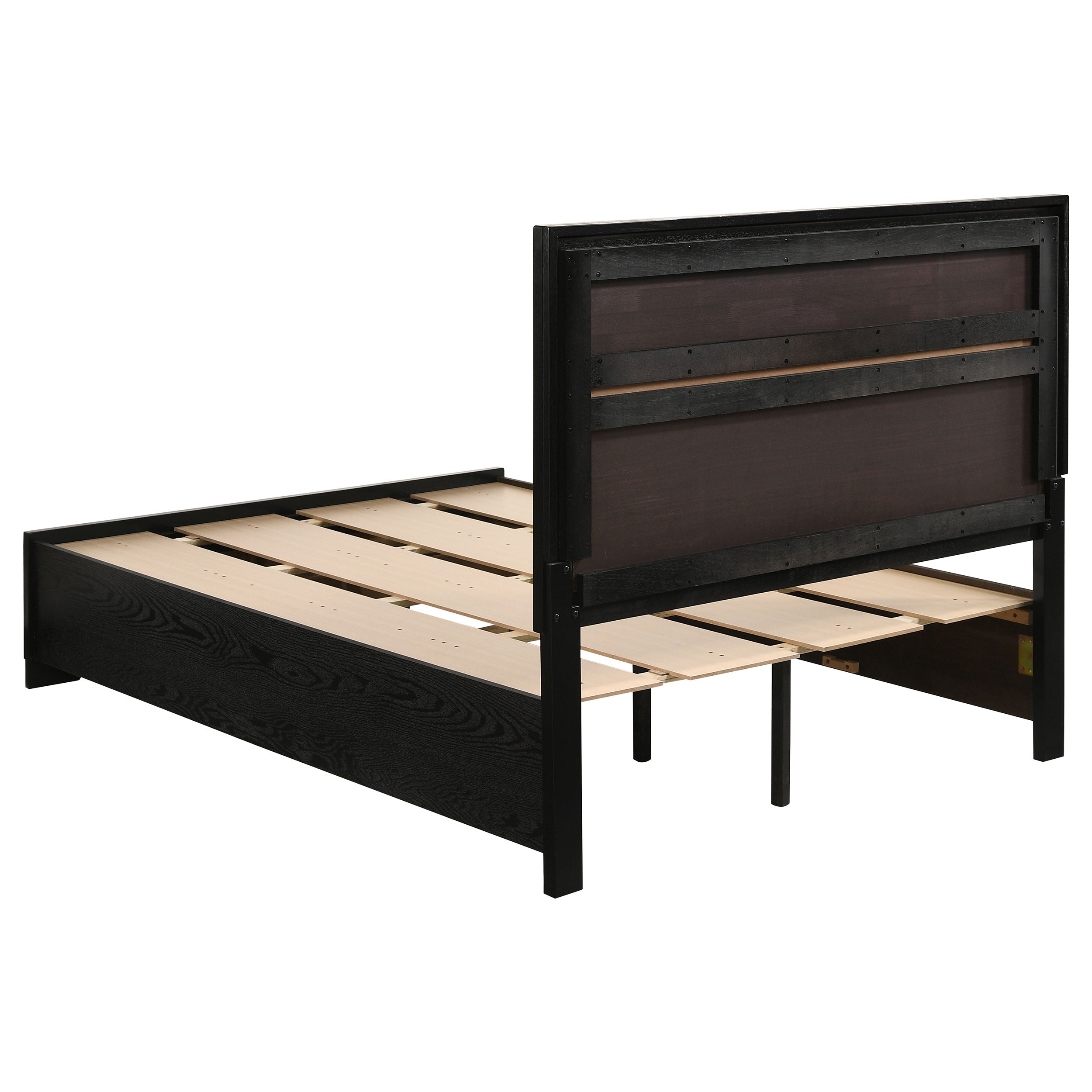 Miranda 51-inch Wood Storage Panel Bed Black