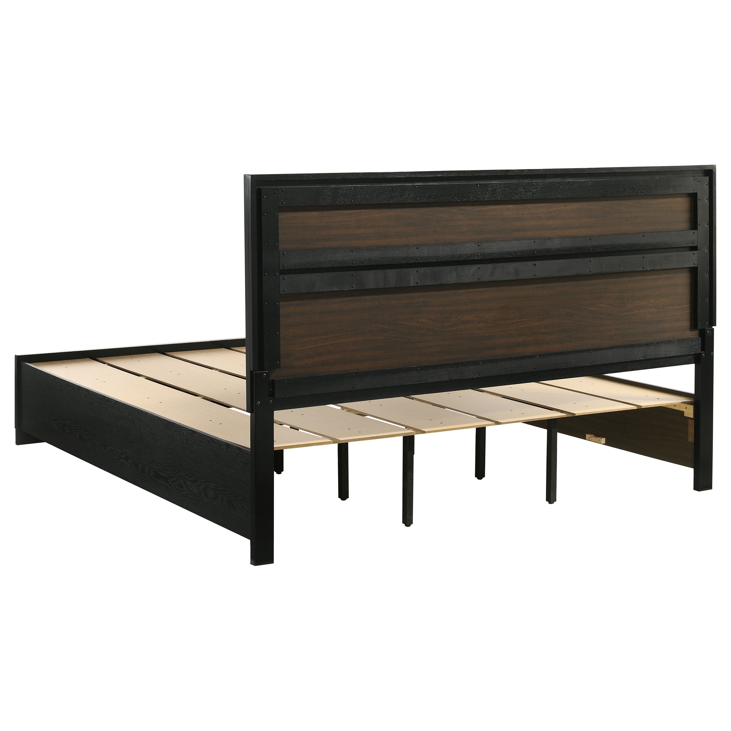 Miranda 51-inch Wood Storage Panel Bed Black