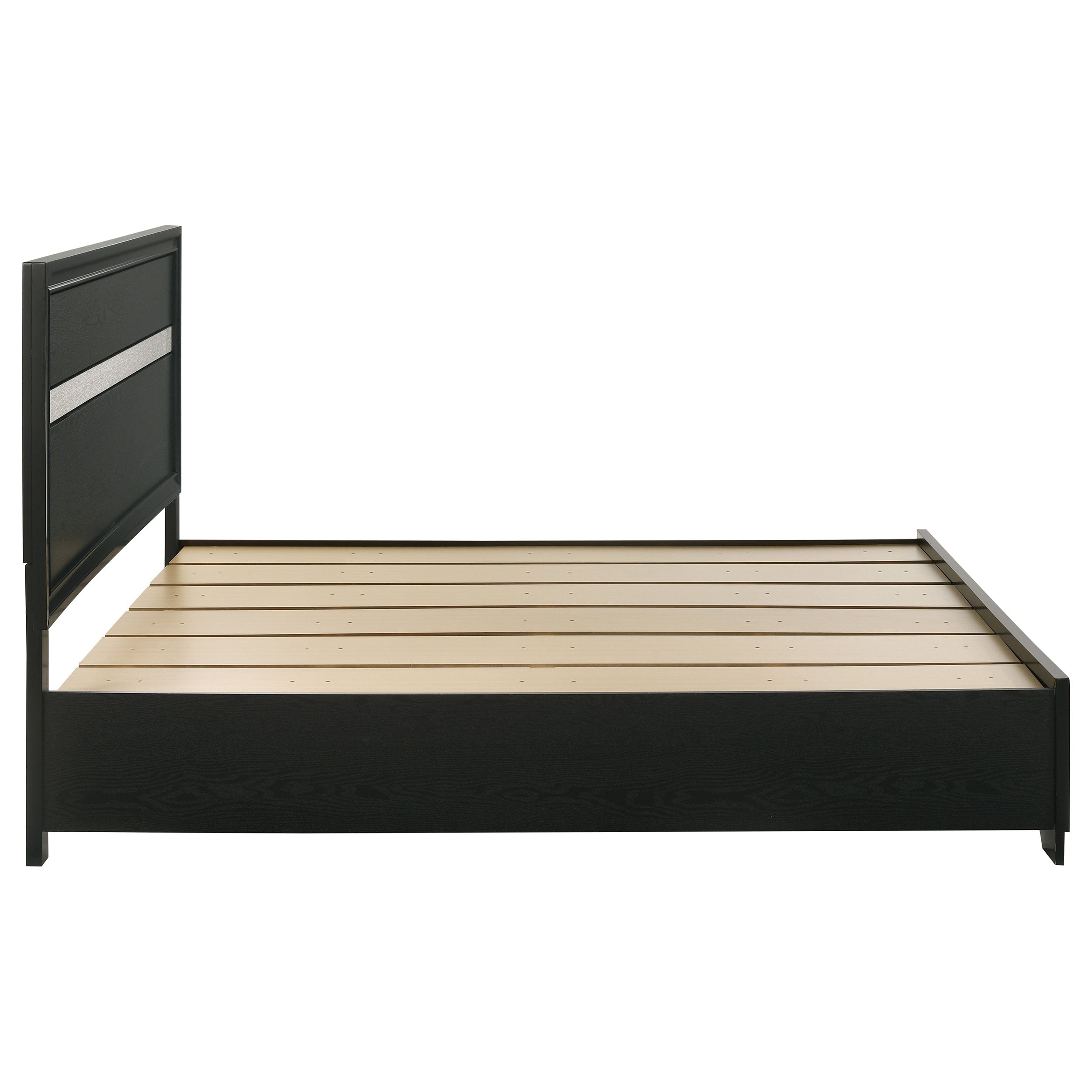 Miranda 51-inch Wood Storage Panel Bed Black