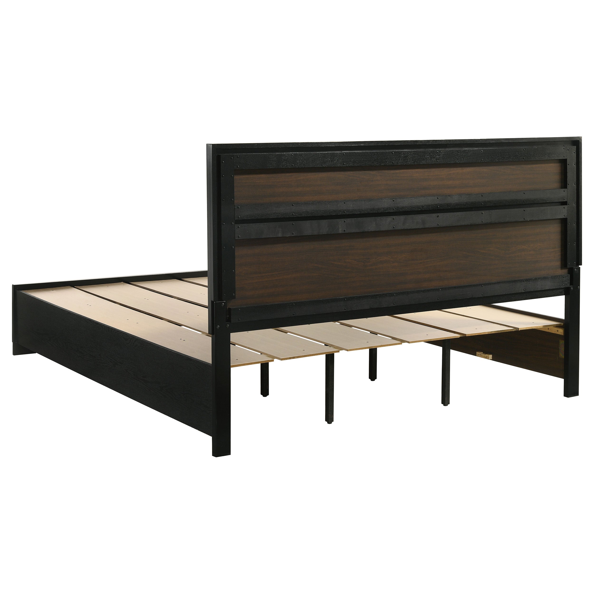 Miranda 51-inch Wood Storage Panel Bed Black