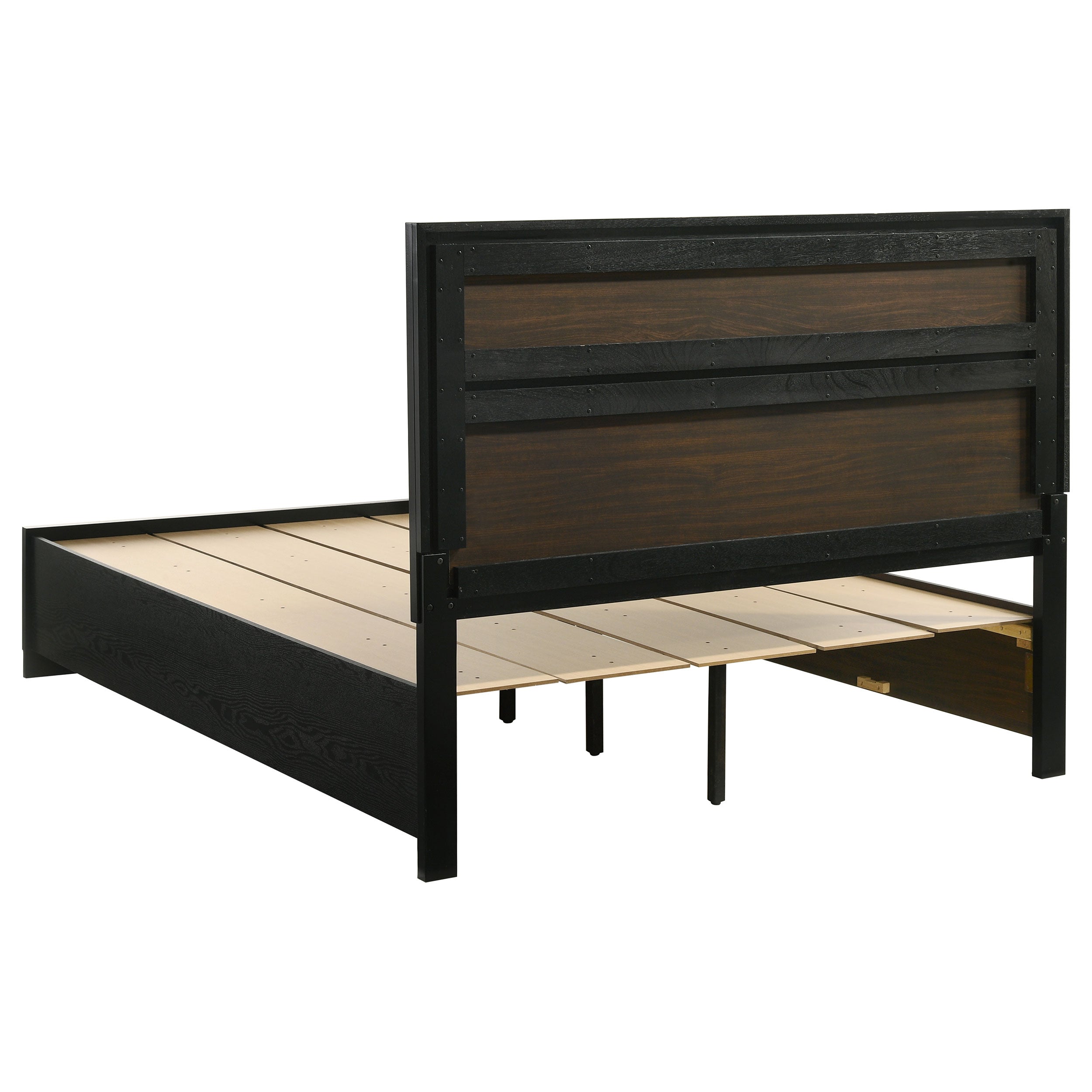 Miranda 51-inch Wood Storage Panel Bed Black