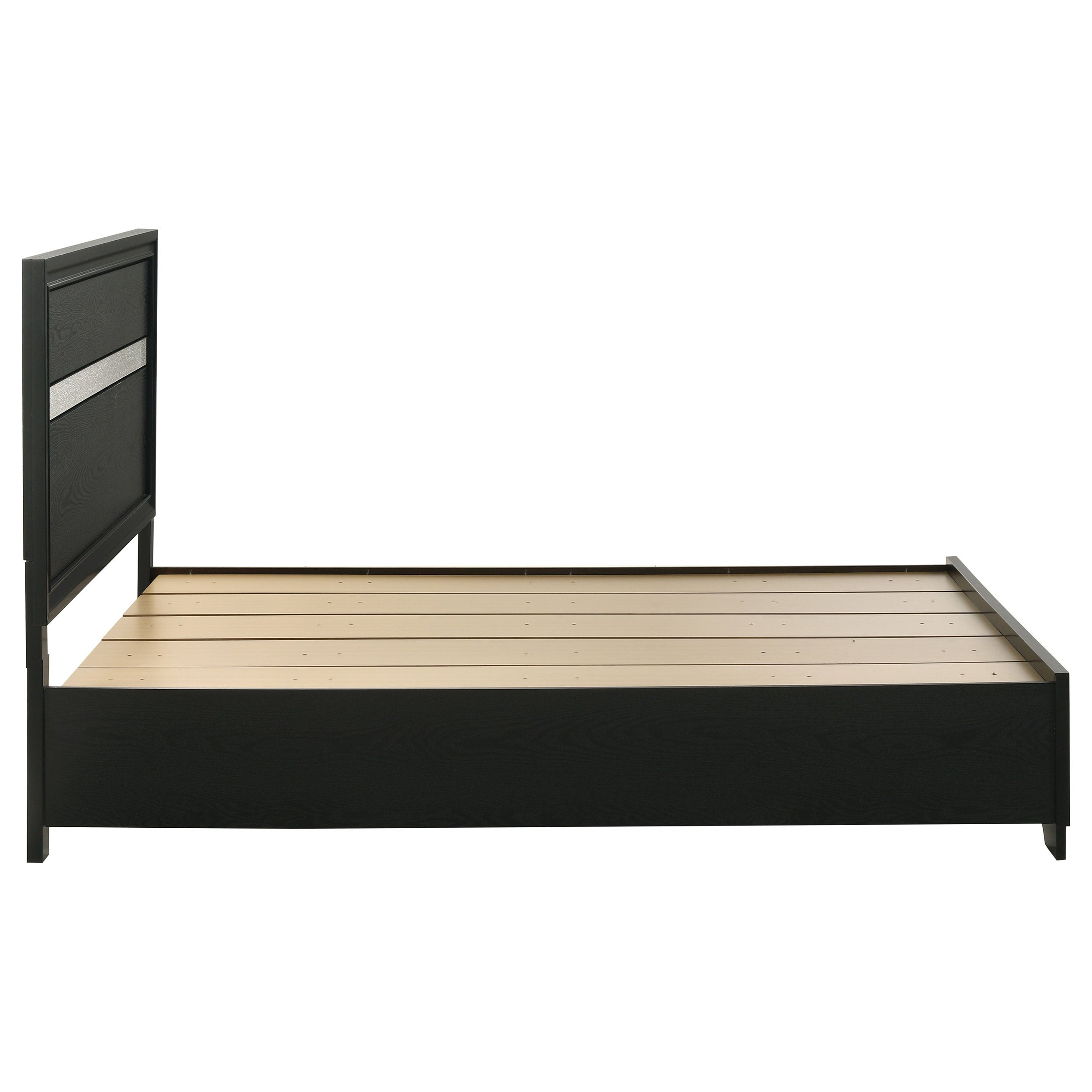 Miranda 51-inch Wood Storage Panel Bed Black