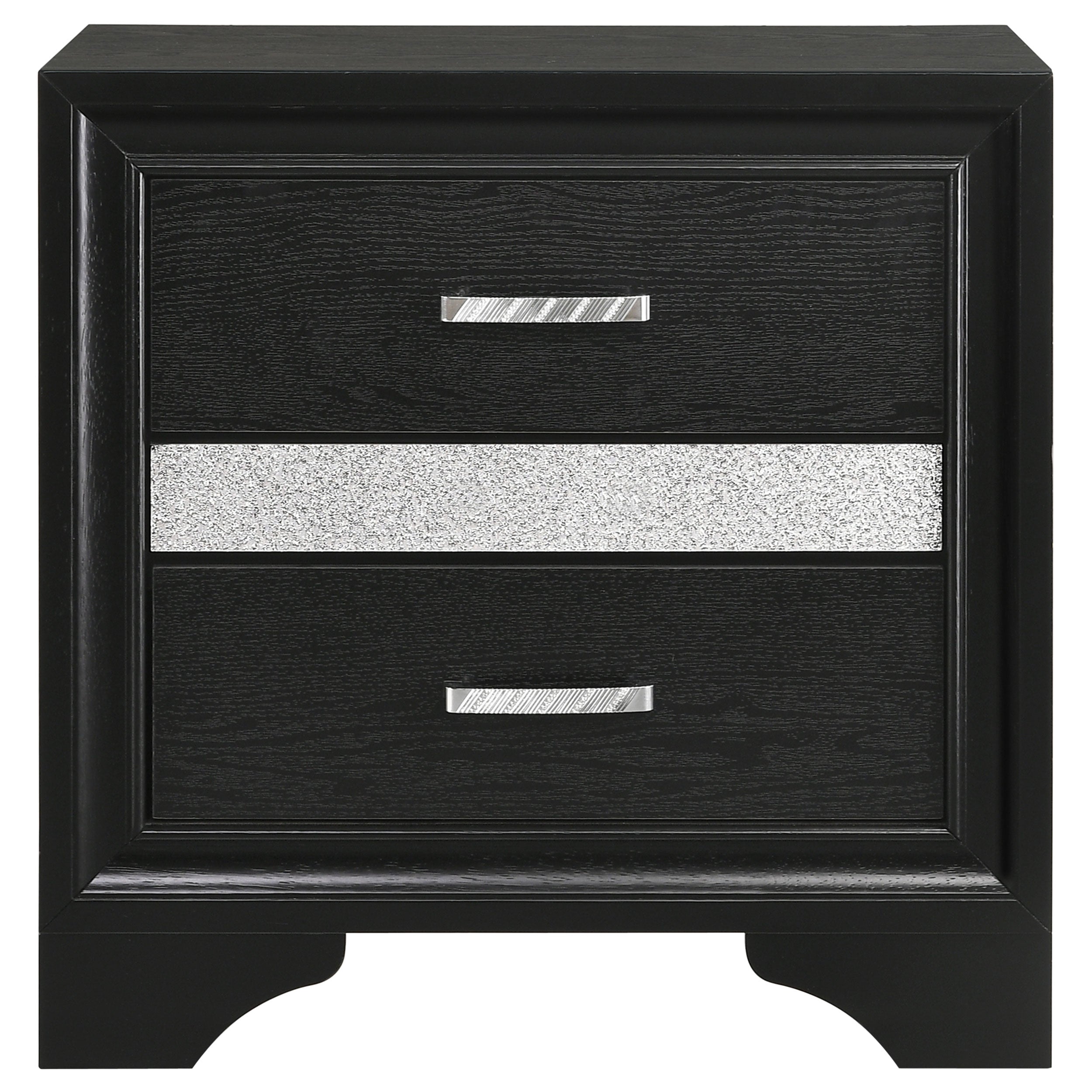 Melody Upholstered 2-drawer Nightstand Grey