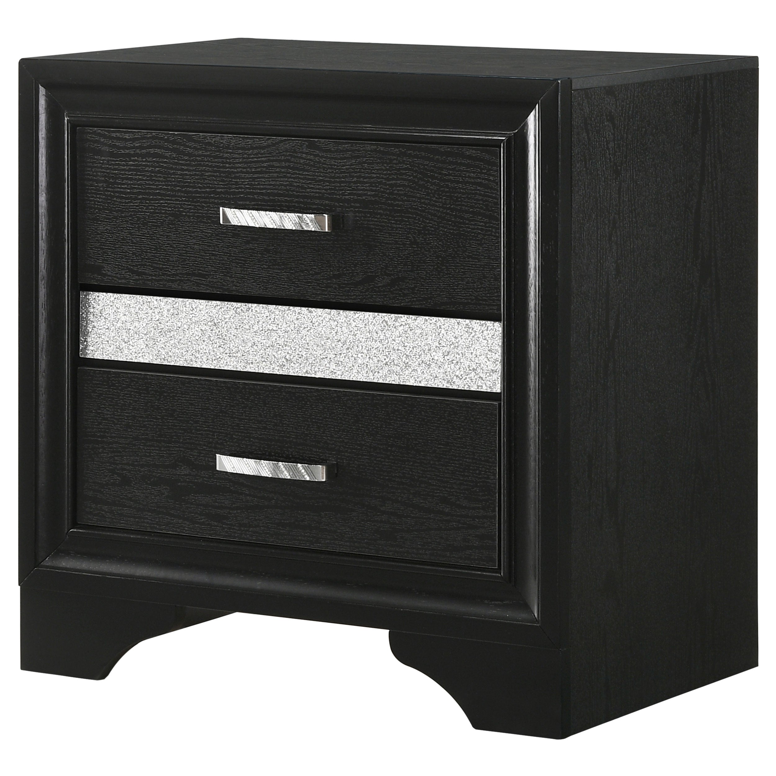 Melody Upholstered 2-drawer Nightstand Grey