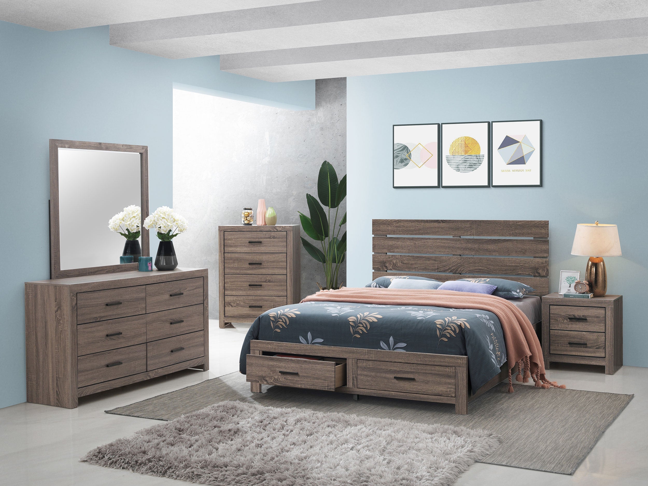 Brantford   Bedroom Set Barrel Oak