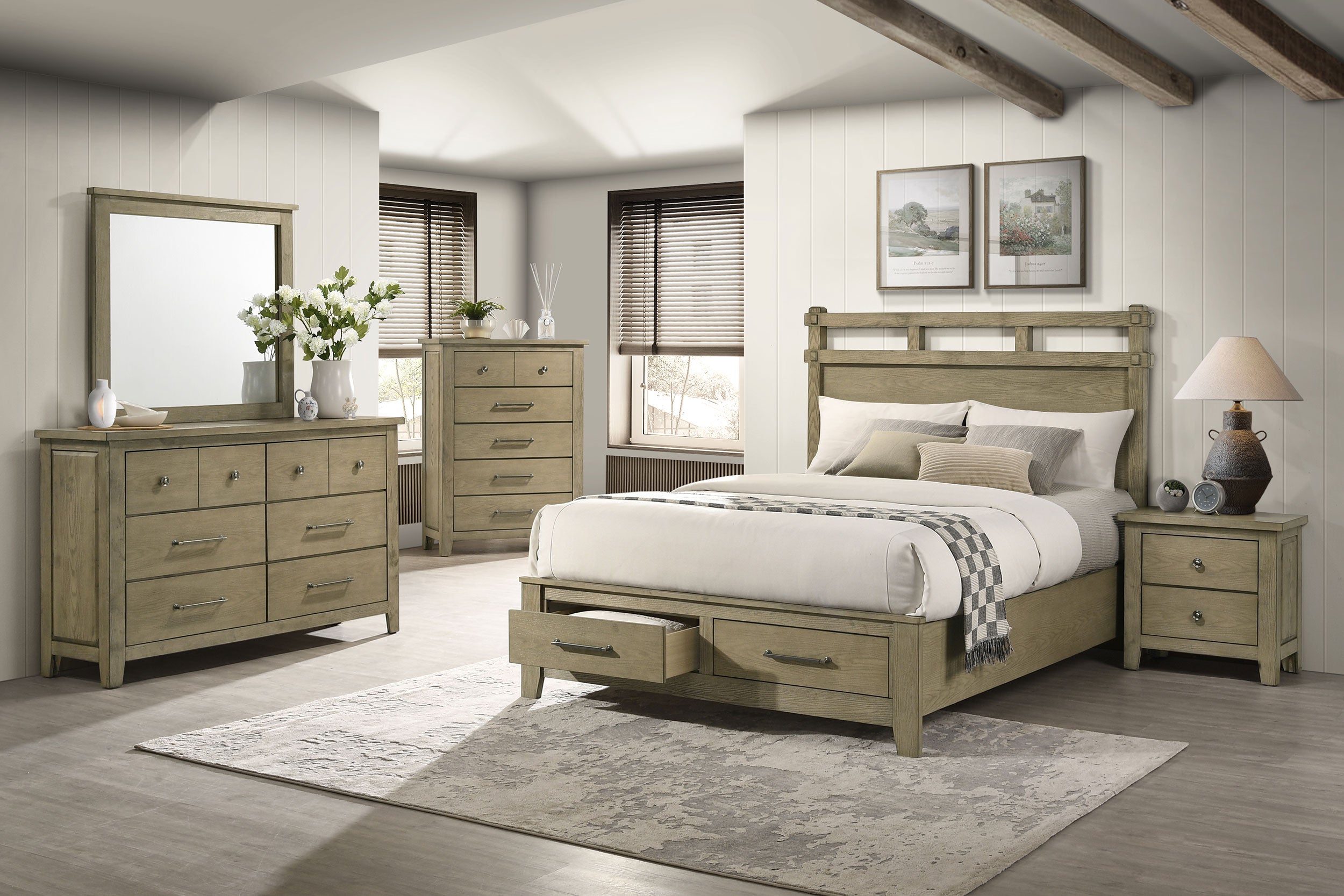 Hazlewood Bedroom Set Vineyard Oak