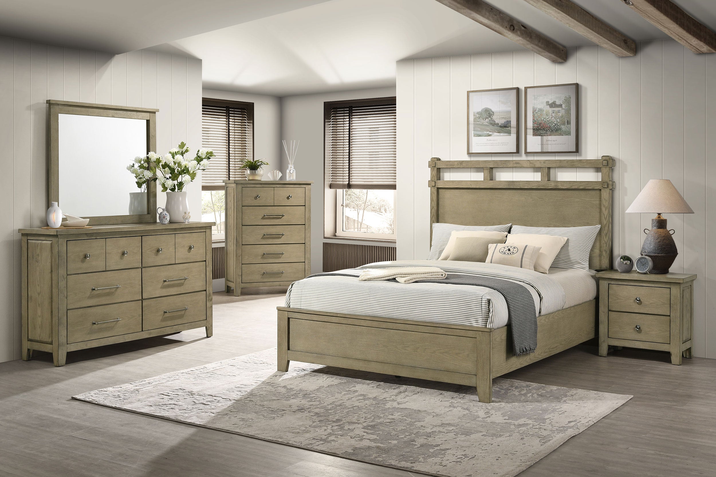 Hazlewood Dresser Mirror Vineyard Oak
