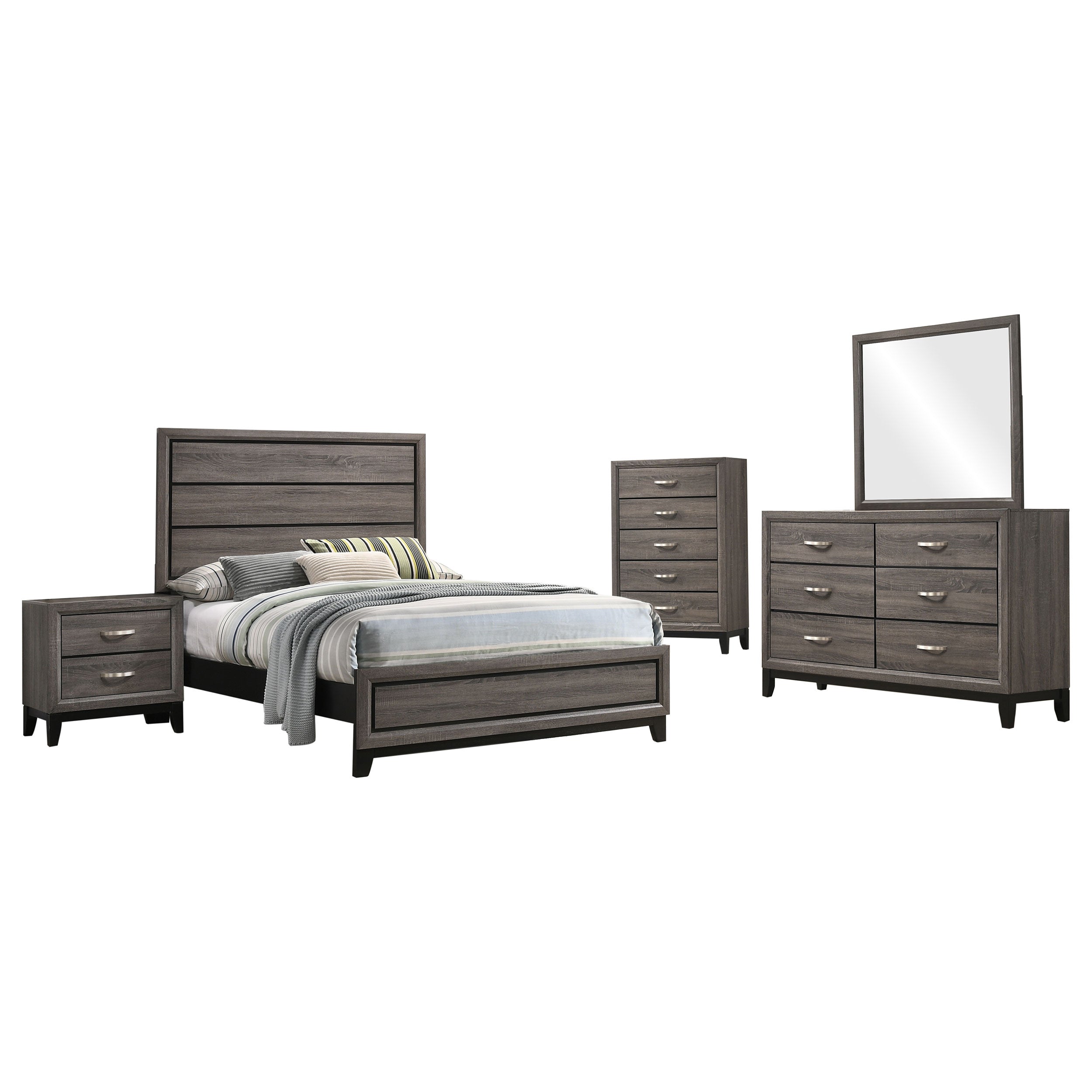 Watson Bedroom Set Grey Oak