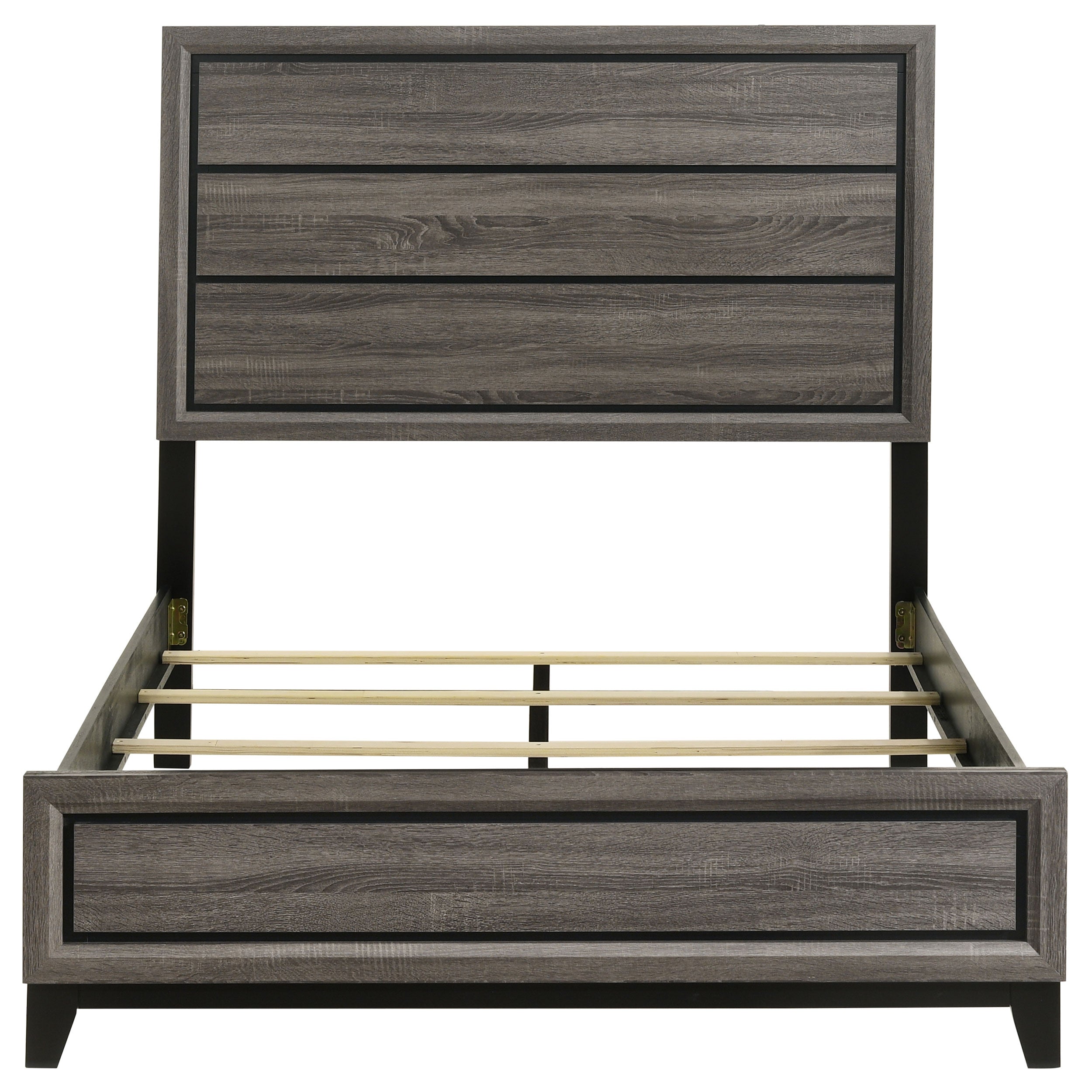 Watson Wood Panel Bed Grey Oak