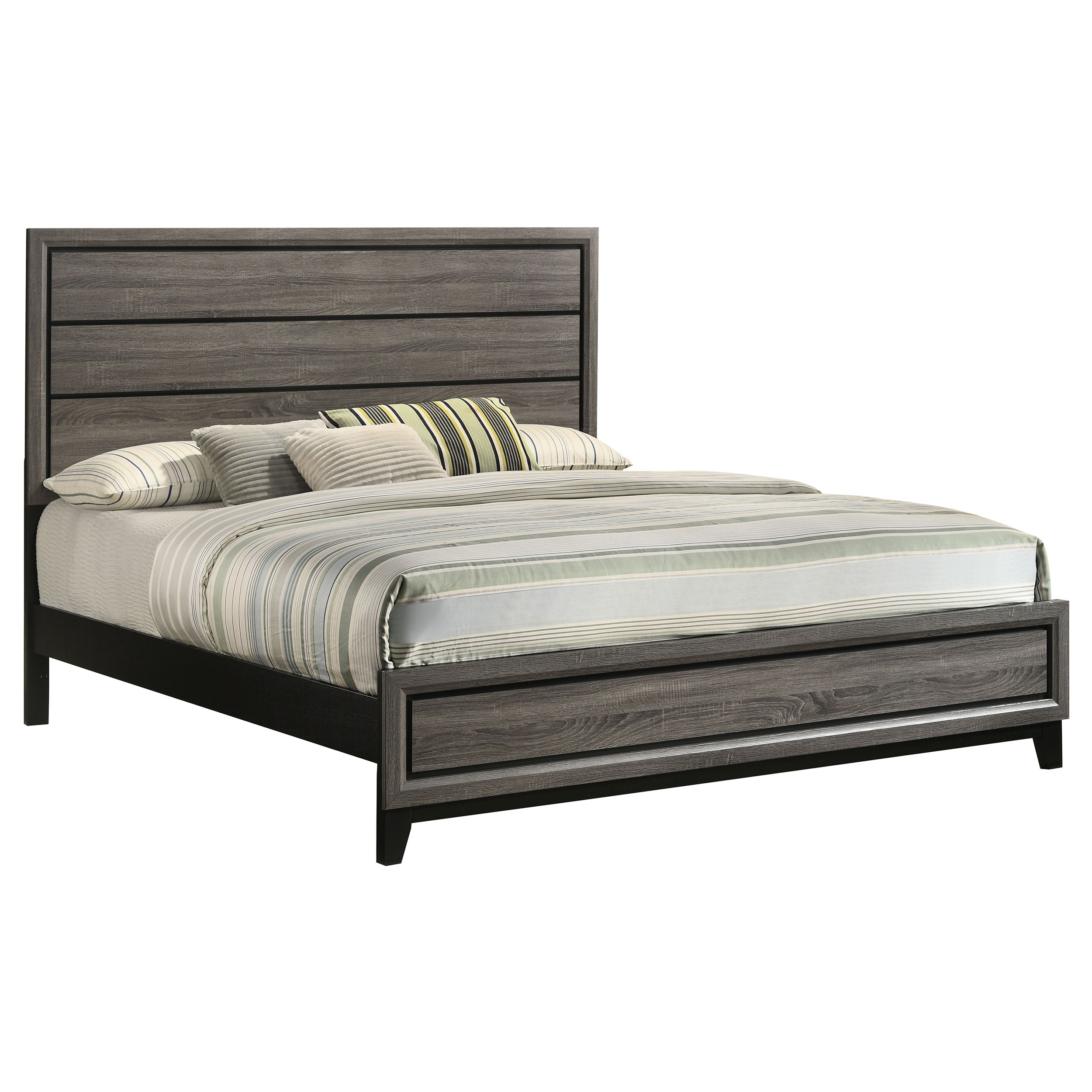 Watson Wood Panel Bed Grey Oak
