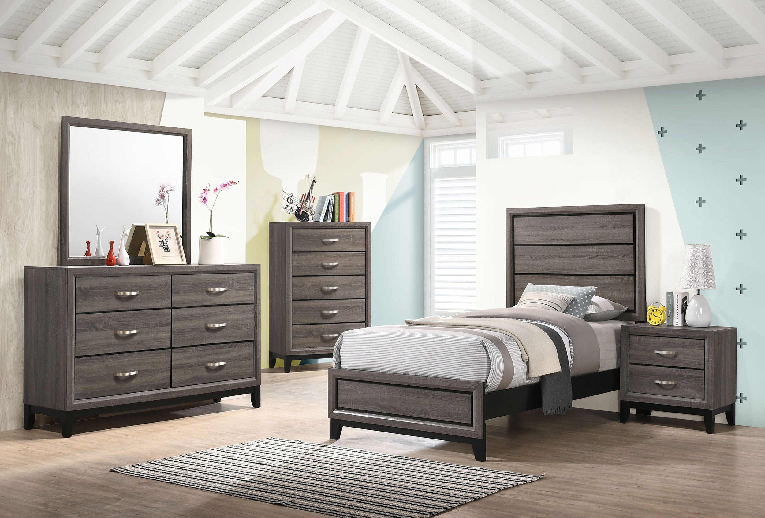 Watson Bedroom Set Grey Oak