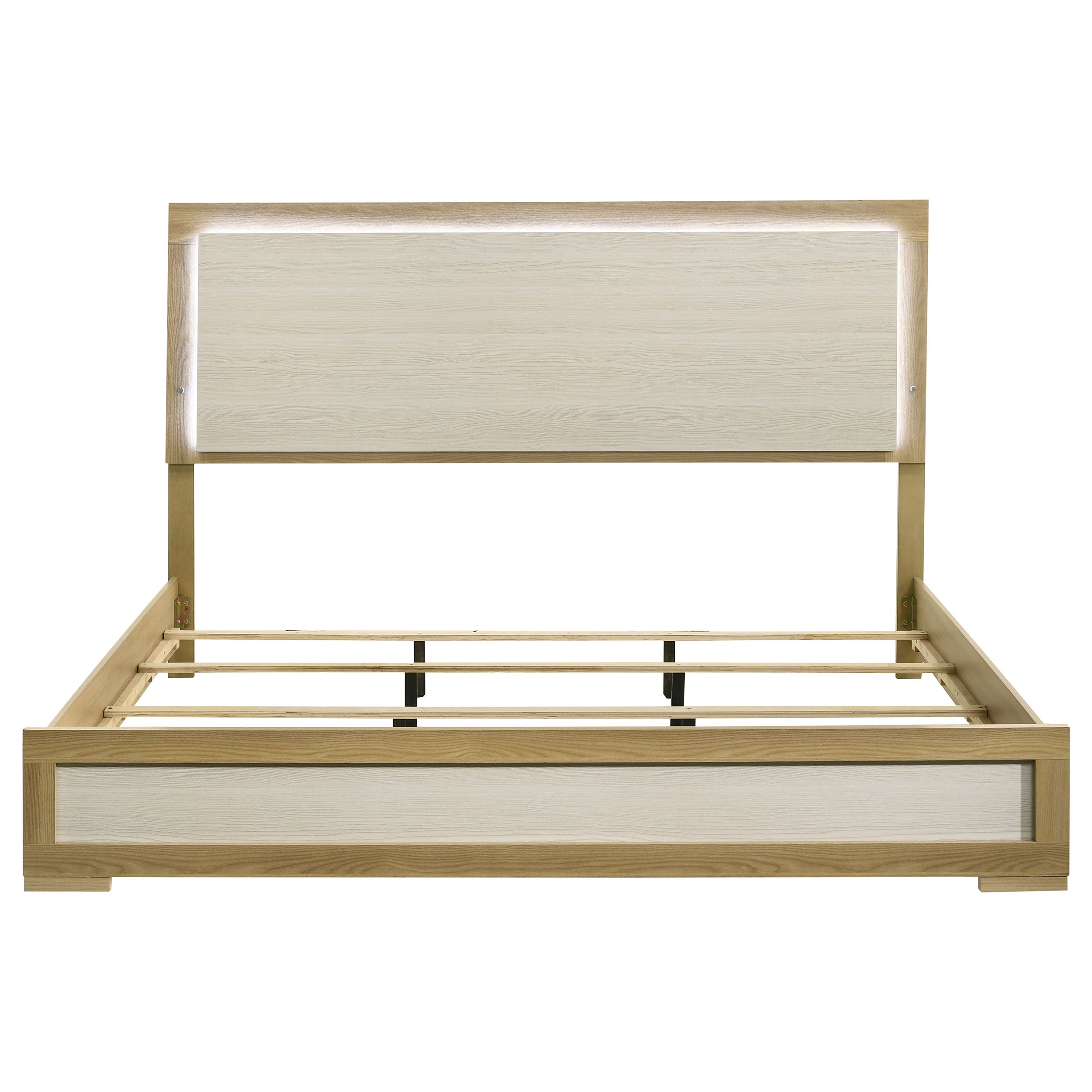 Hyland  Panel Bed LED Headboard Natural