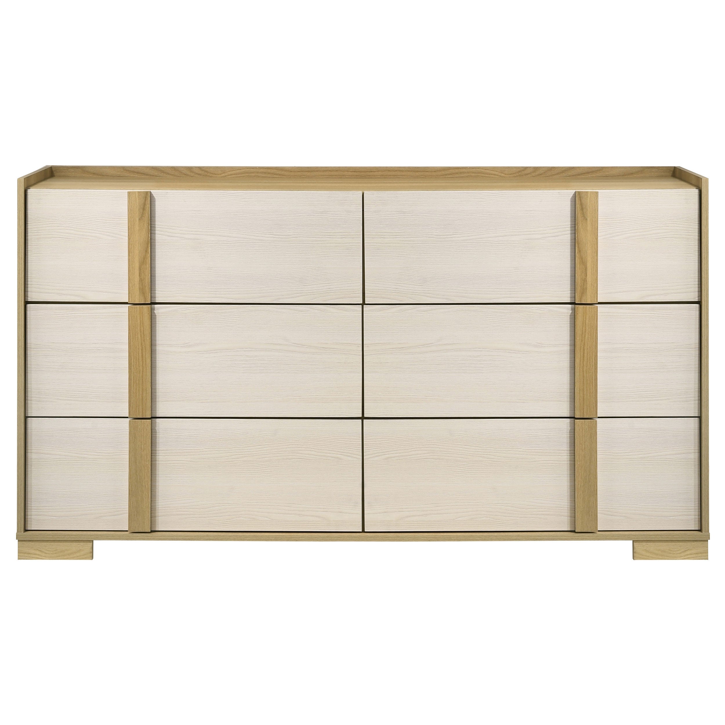 Hyland 6-drawer Dresser with Mirror Natural