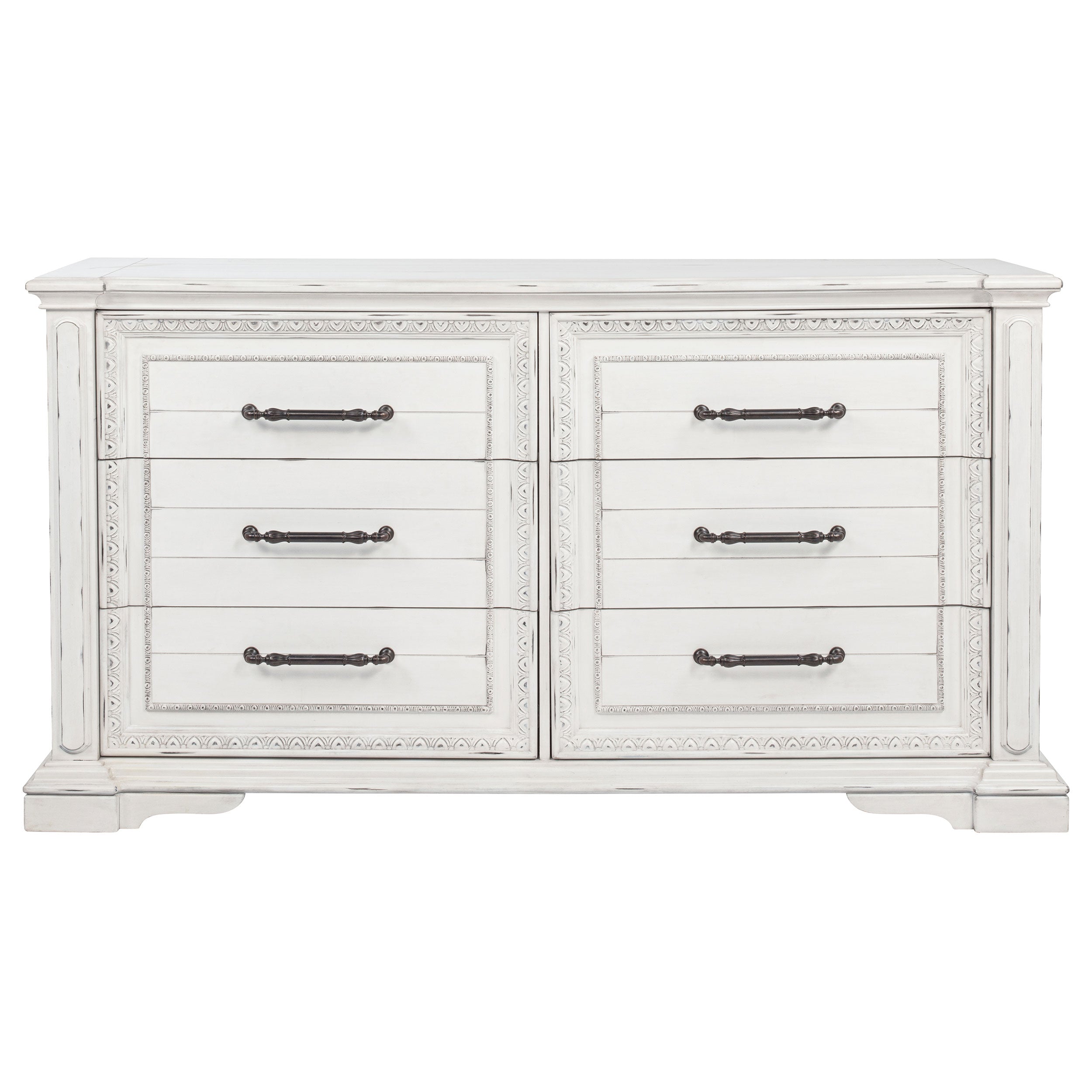 McKinney 6-drawer Bedroom Dresser Cabinet Vintage White