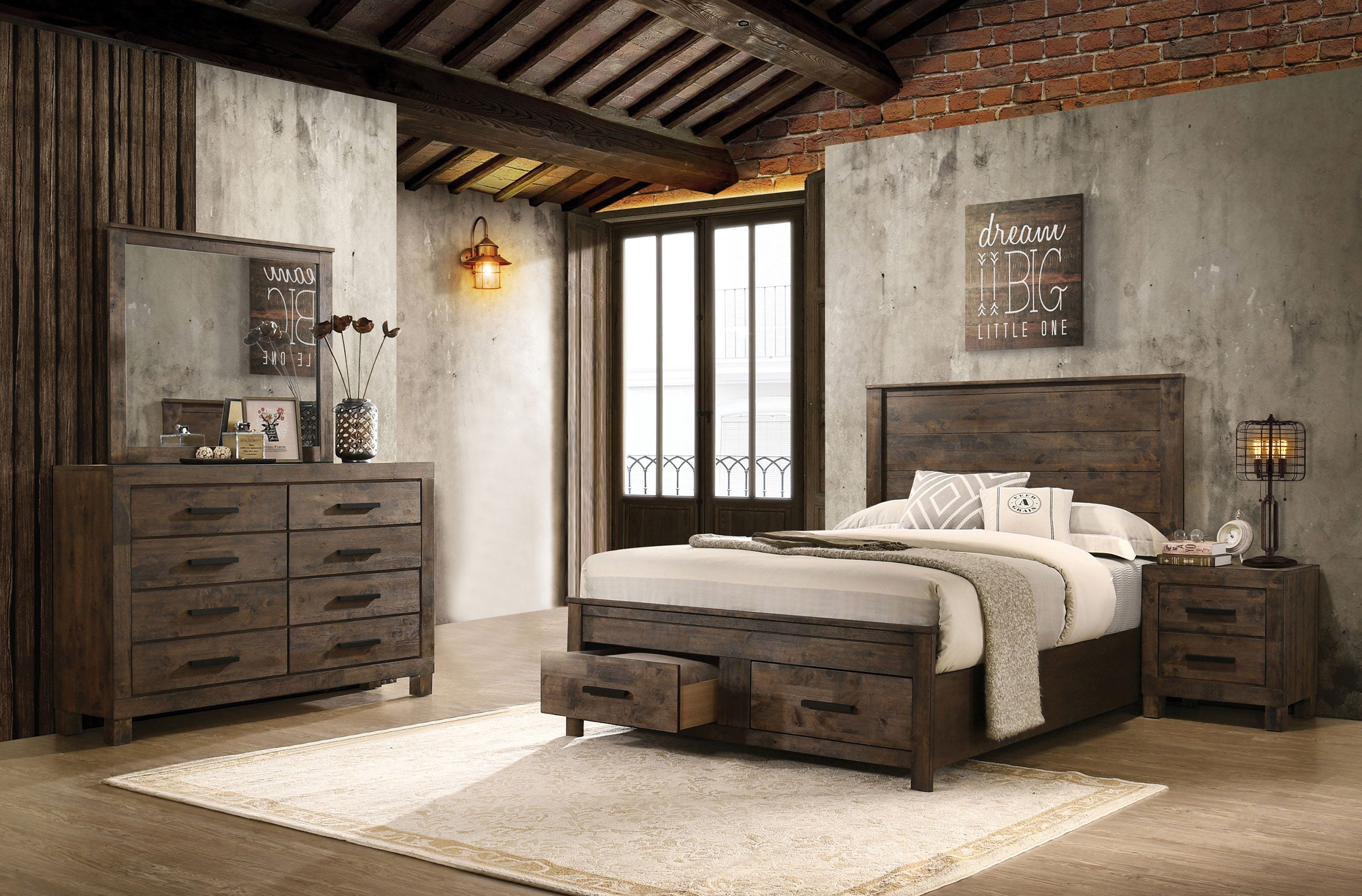 Woodmont Bedroom Set Golden Brown