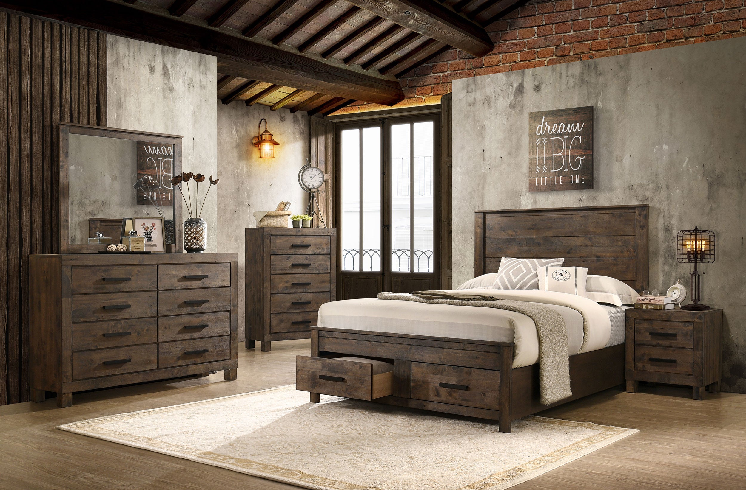 Woodmont Bedroom Set Golden Brown
