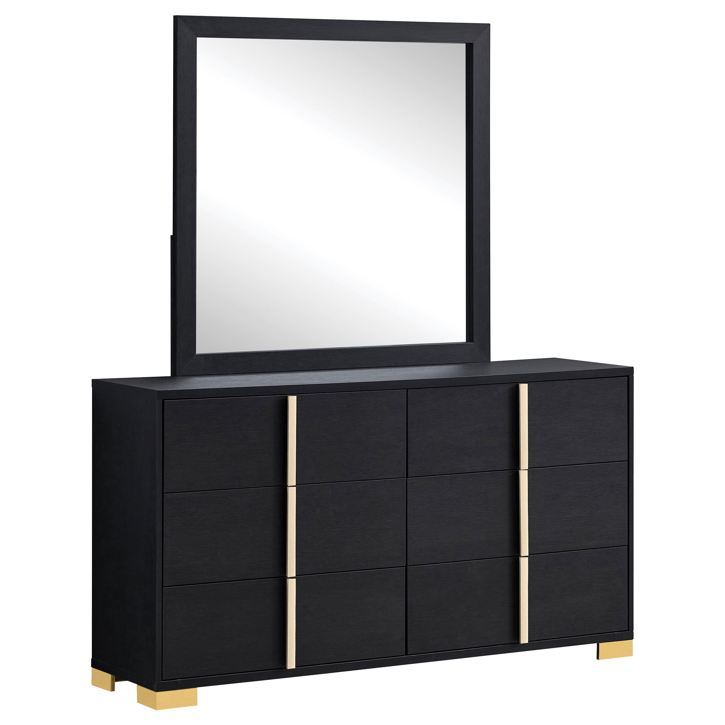 Marceline 6-drawer Dresser Black