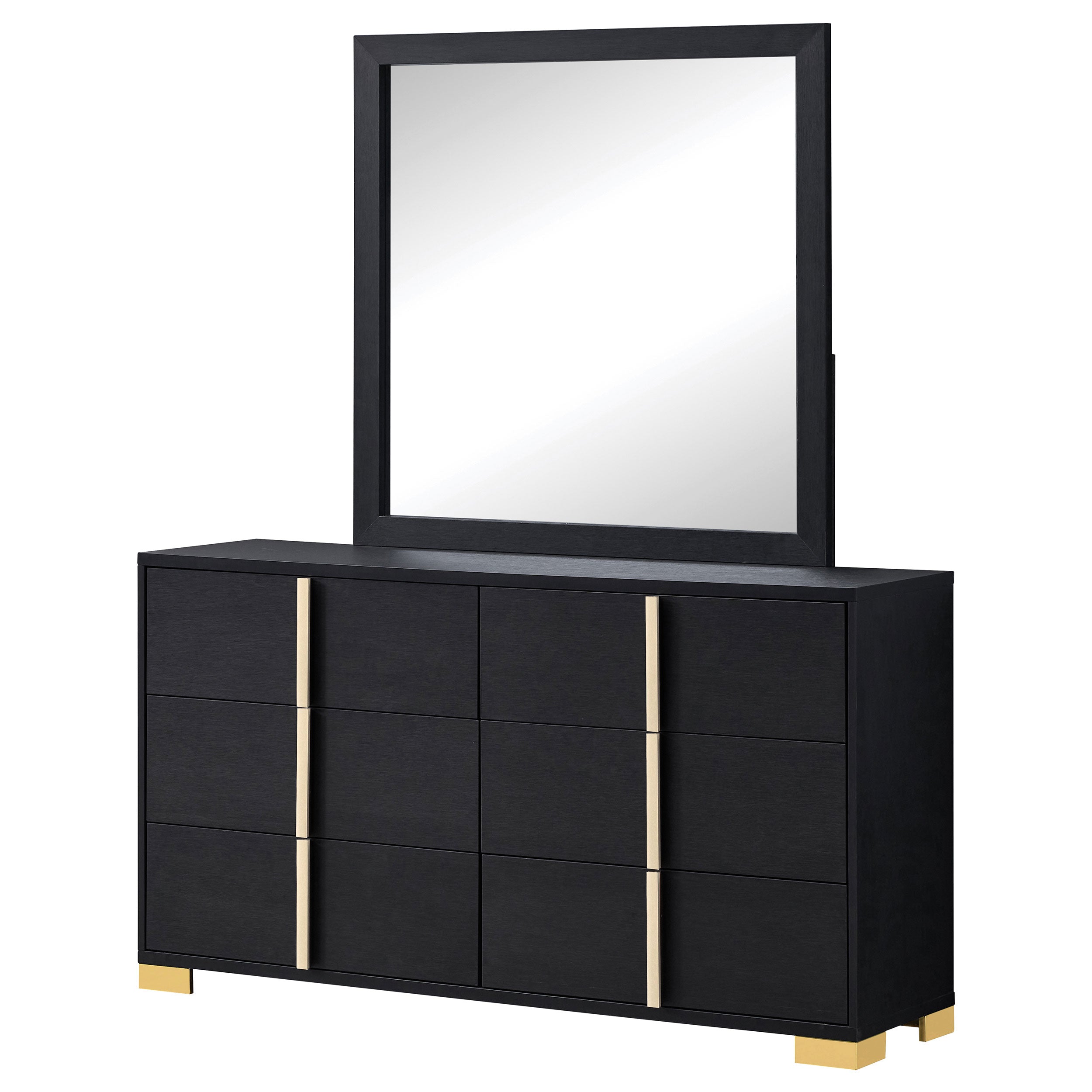 Marceline 6-drawer Dresser Black