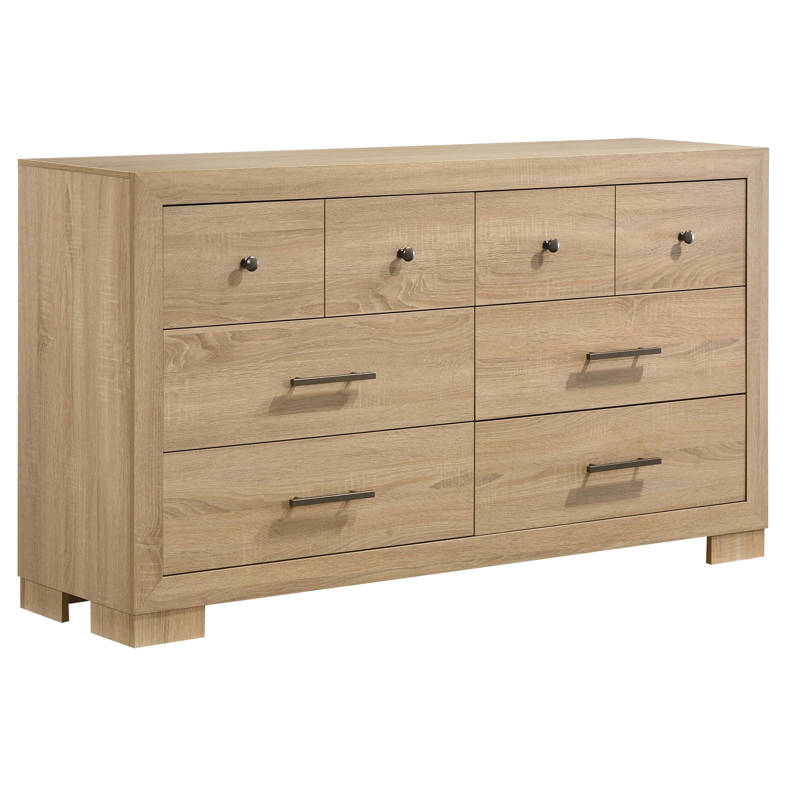 Arielle 6-drawer Bedroom Dresser Cabinet Light Oak