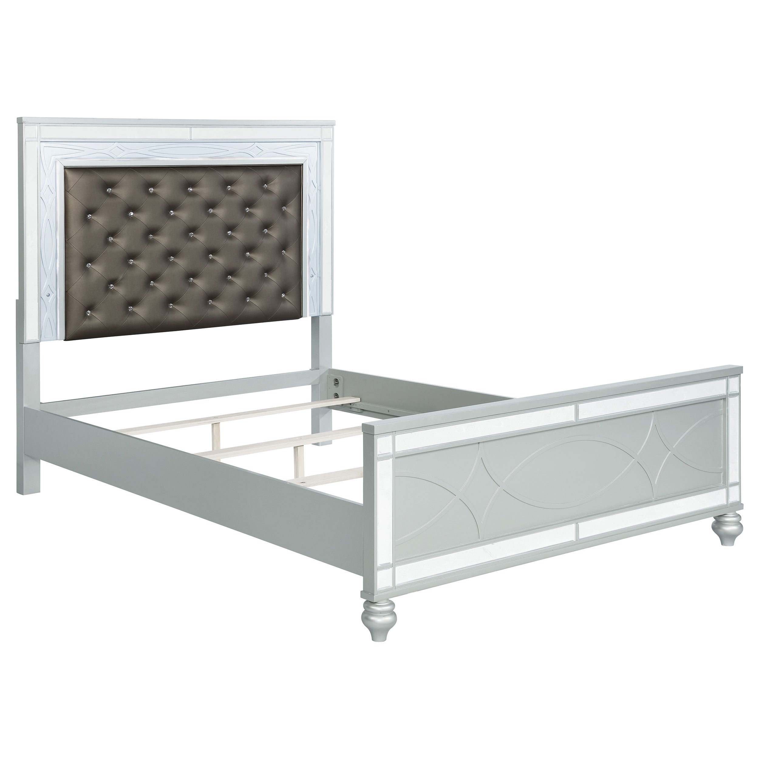 Gunnison Bedroom Set Silver Metallic