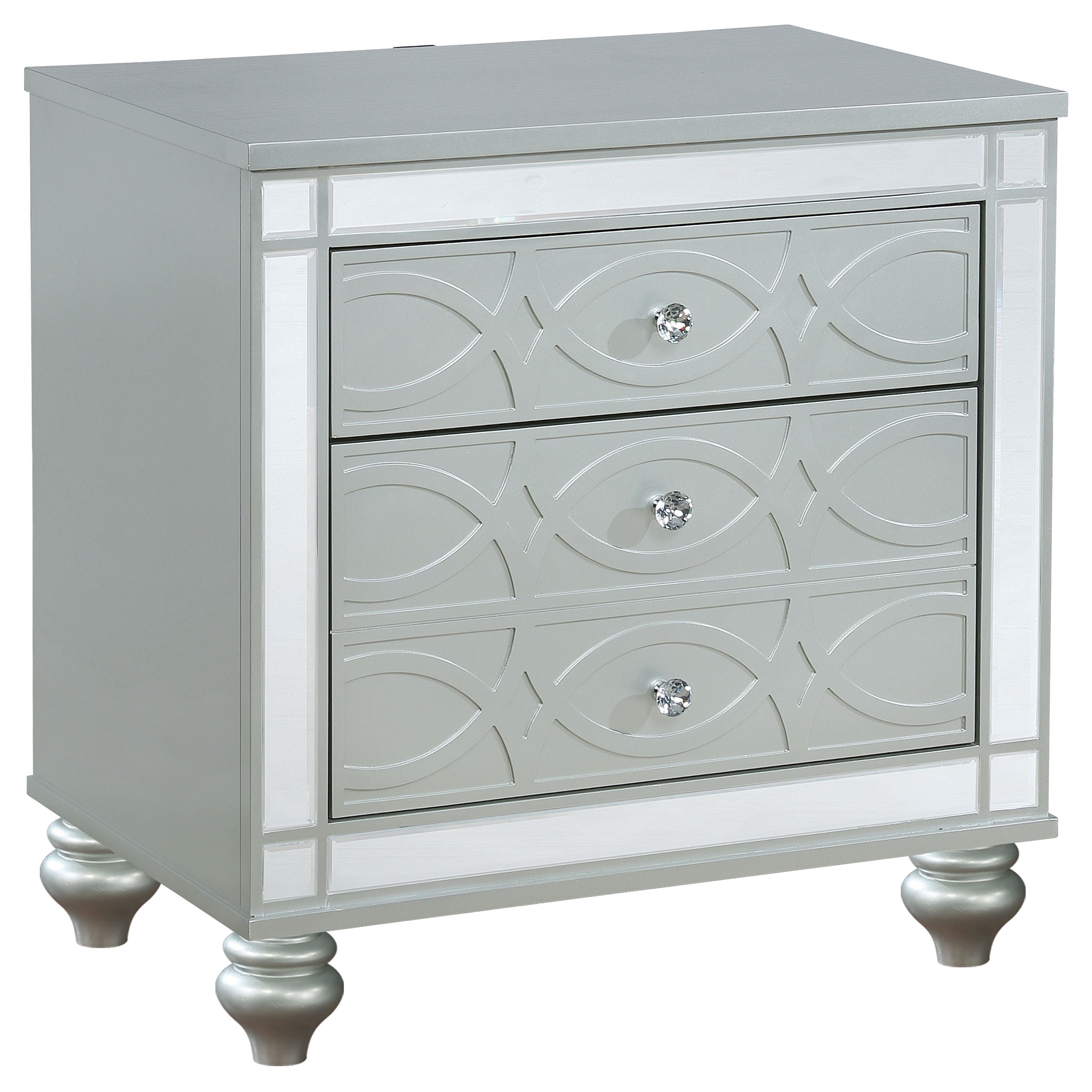 Gunnison Bedroom Set Silver Metallic
