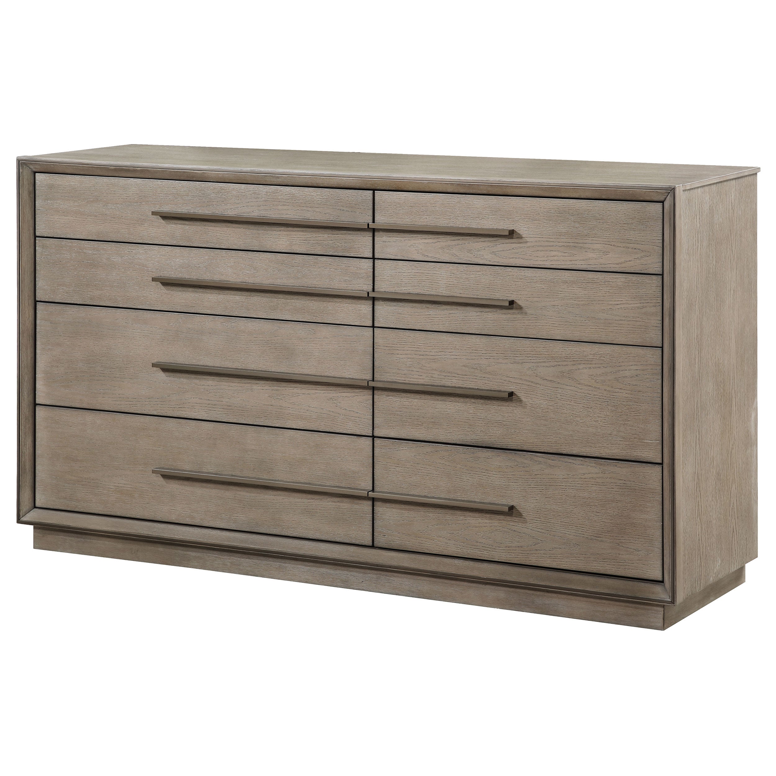 Durango 8-drawer Dresser and Mirror Taupe Oak