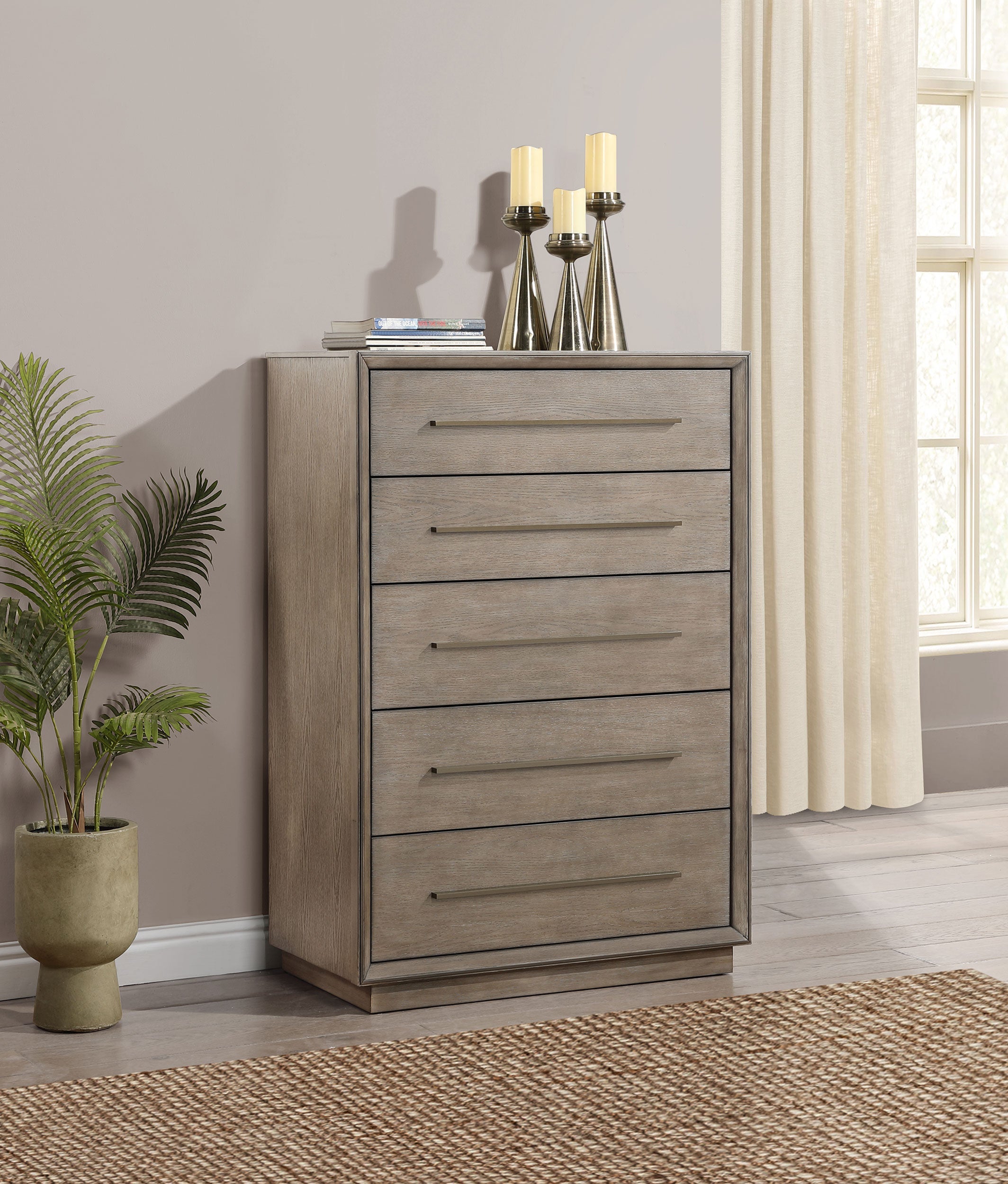 Durango 5-drawer Bedroom Chest Smoked Peppercorn