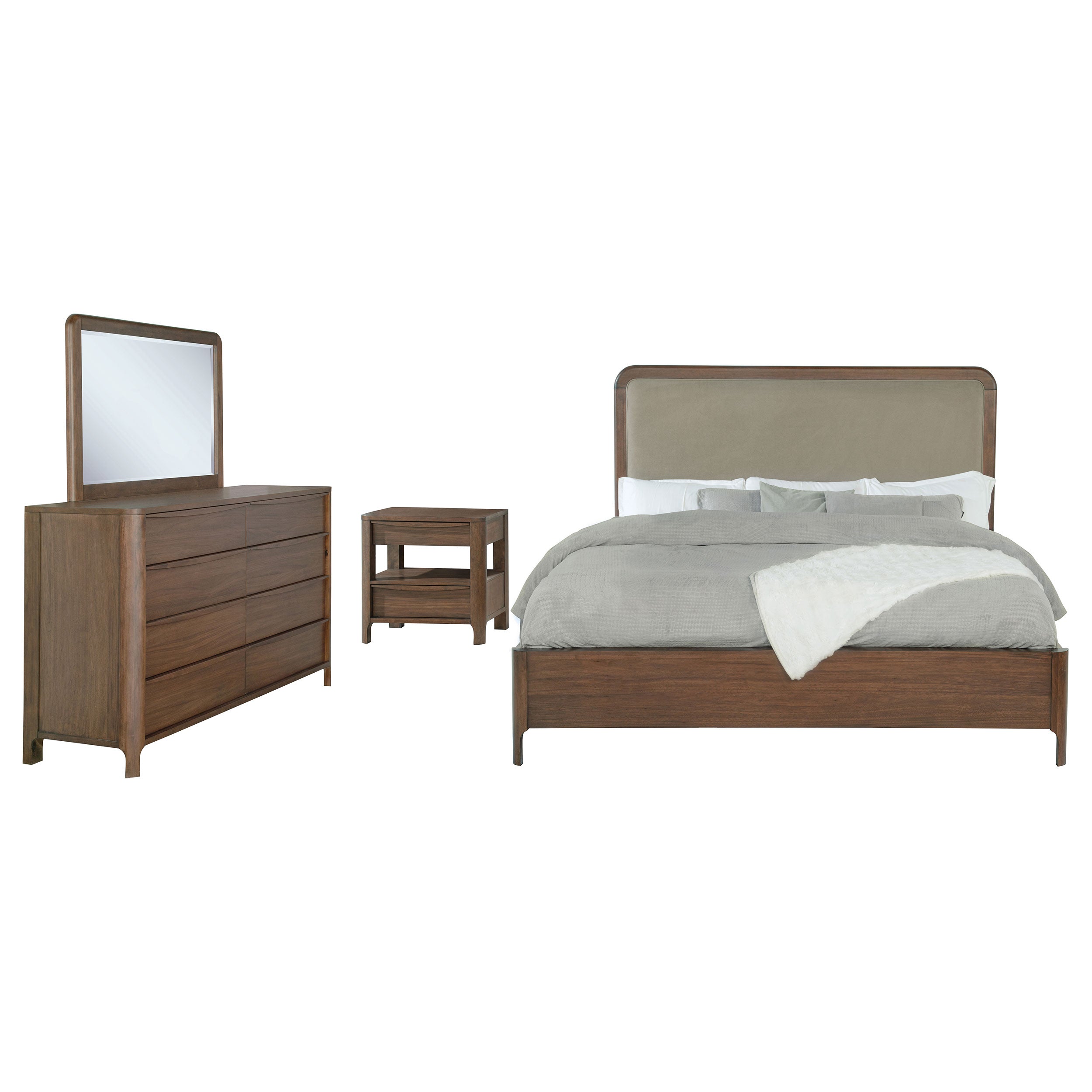 Maderia Bedroom Set Walnut